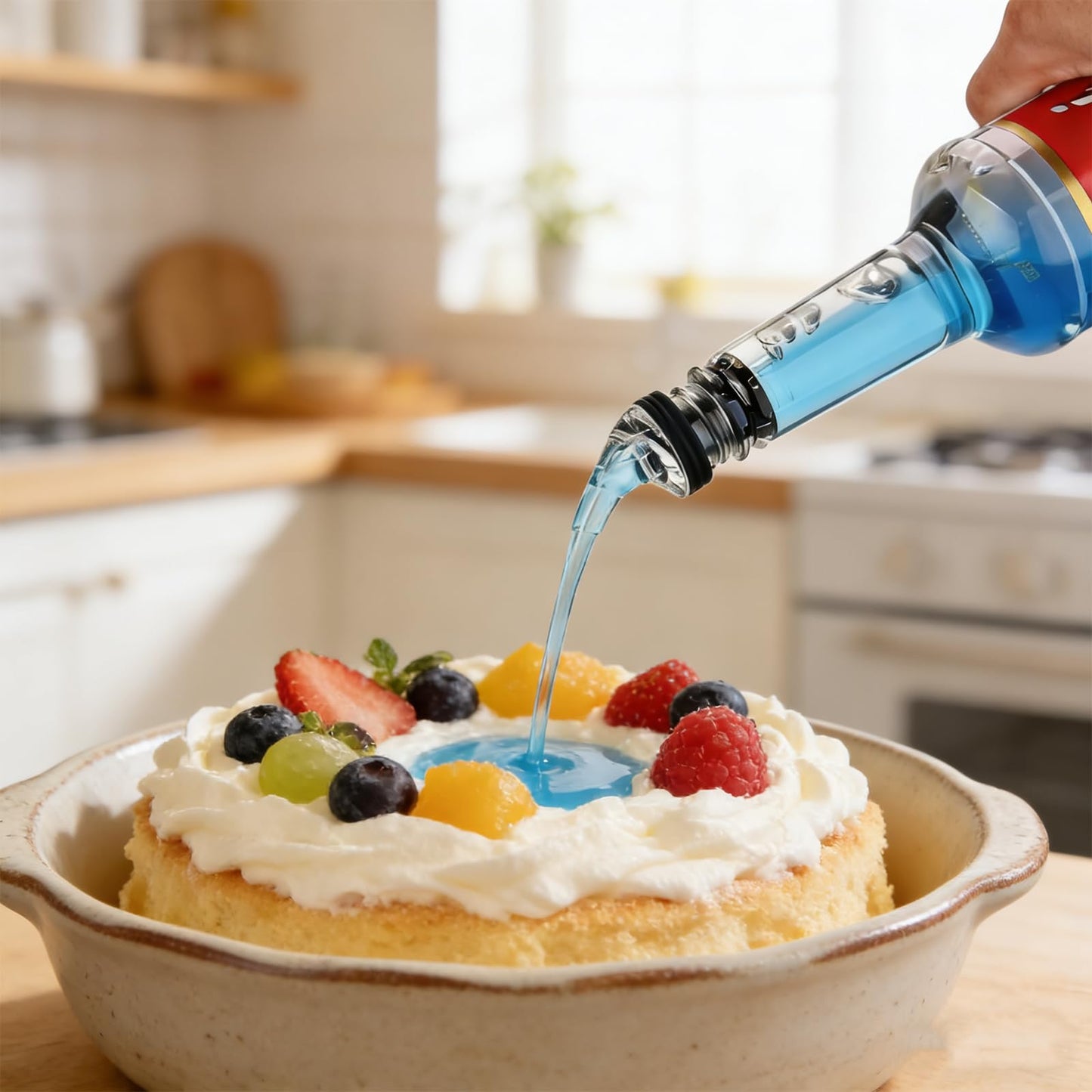 Pour Spout for Torani Sugar-Free Syrup 25.4 Fl Oz Bottle，Pourers for Large small Torani Sugar-Free Syrup。Leak-Proof,4-piece Large small + 8 Black Lid Caps (Black, 4)