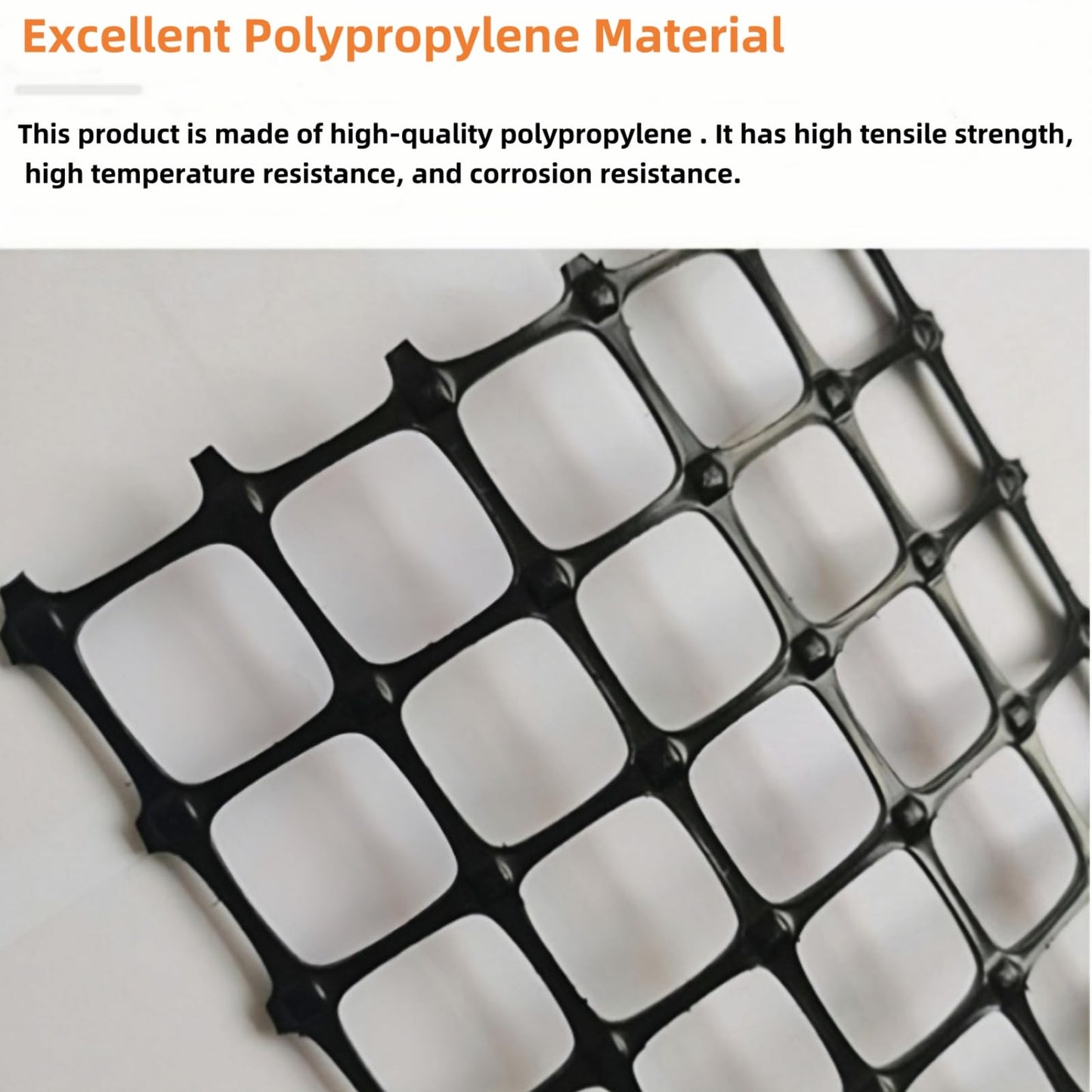 Bidirectional Force Bearing Plastic Geogrid 4' x 164' Paver Base Polypropylene Geogrid EarthLock Increase The Bearing Capacity of The Roadbed Prevent Collapse and Crack Formation