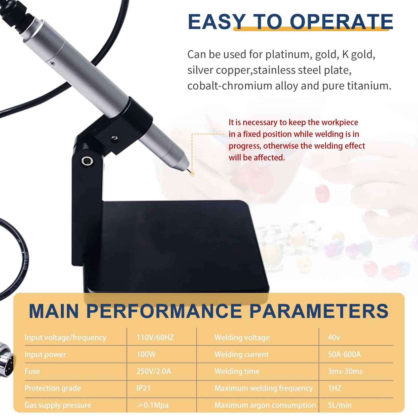 Healthible Welder for Permanent Jewelry - 100a Permanent Jewelry Welder,110v Welding Machine Jewelry,Pulse Arc Welder Permanent Jewelry