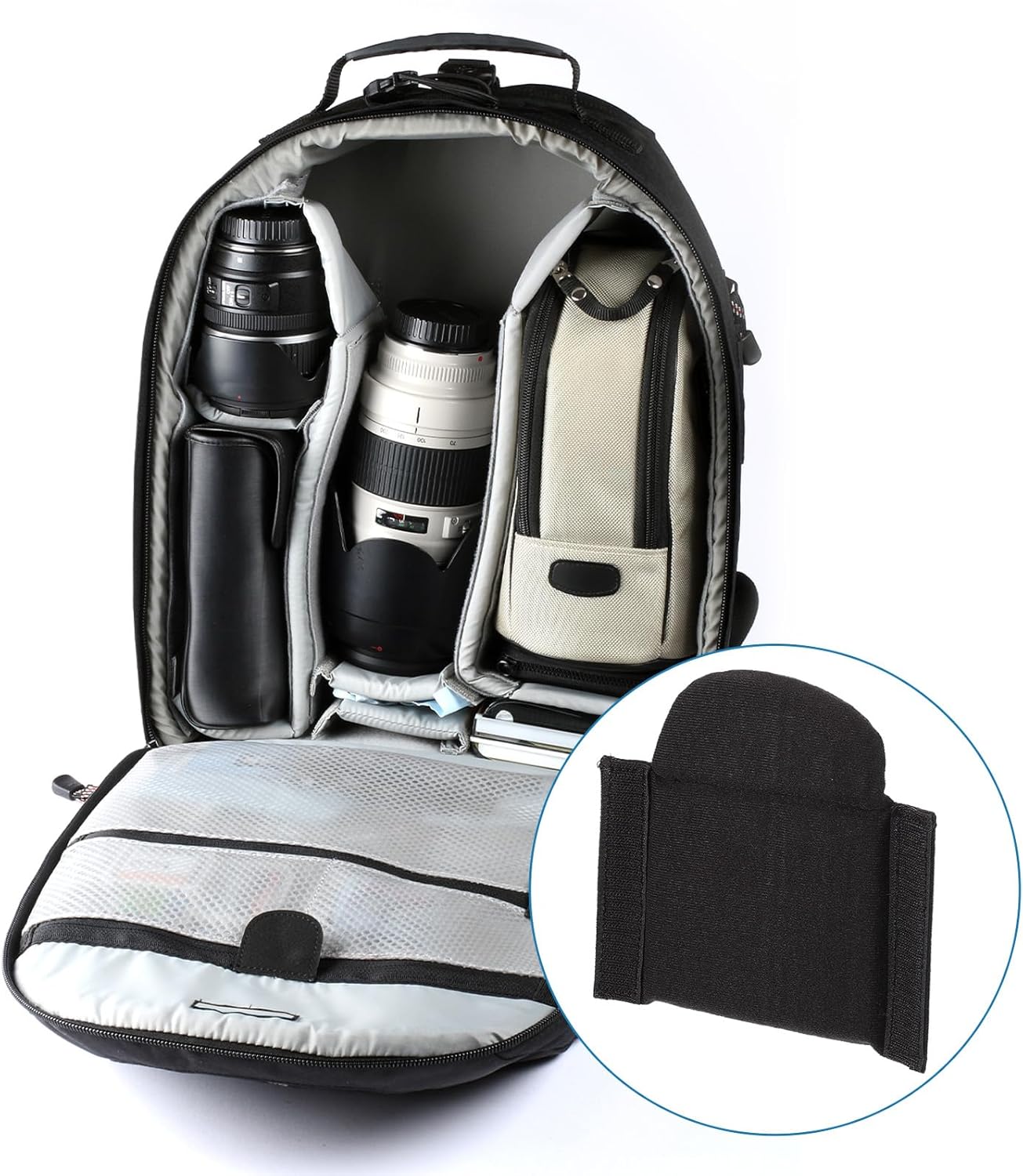 4Pcs 6.5"x6.3"x0.55" PATIKIL Camera Bag Divider, Shockproof Camera Bag Inserts Separator Pad Protective Lens for Nikon