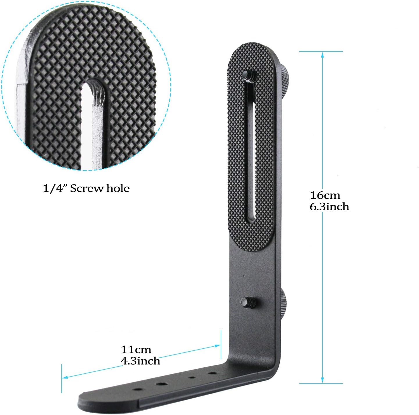 Metal Aluminum Alloy L-Shape Camera Flash Bracket for DSLR & SLR