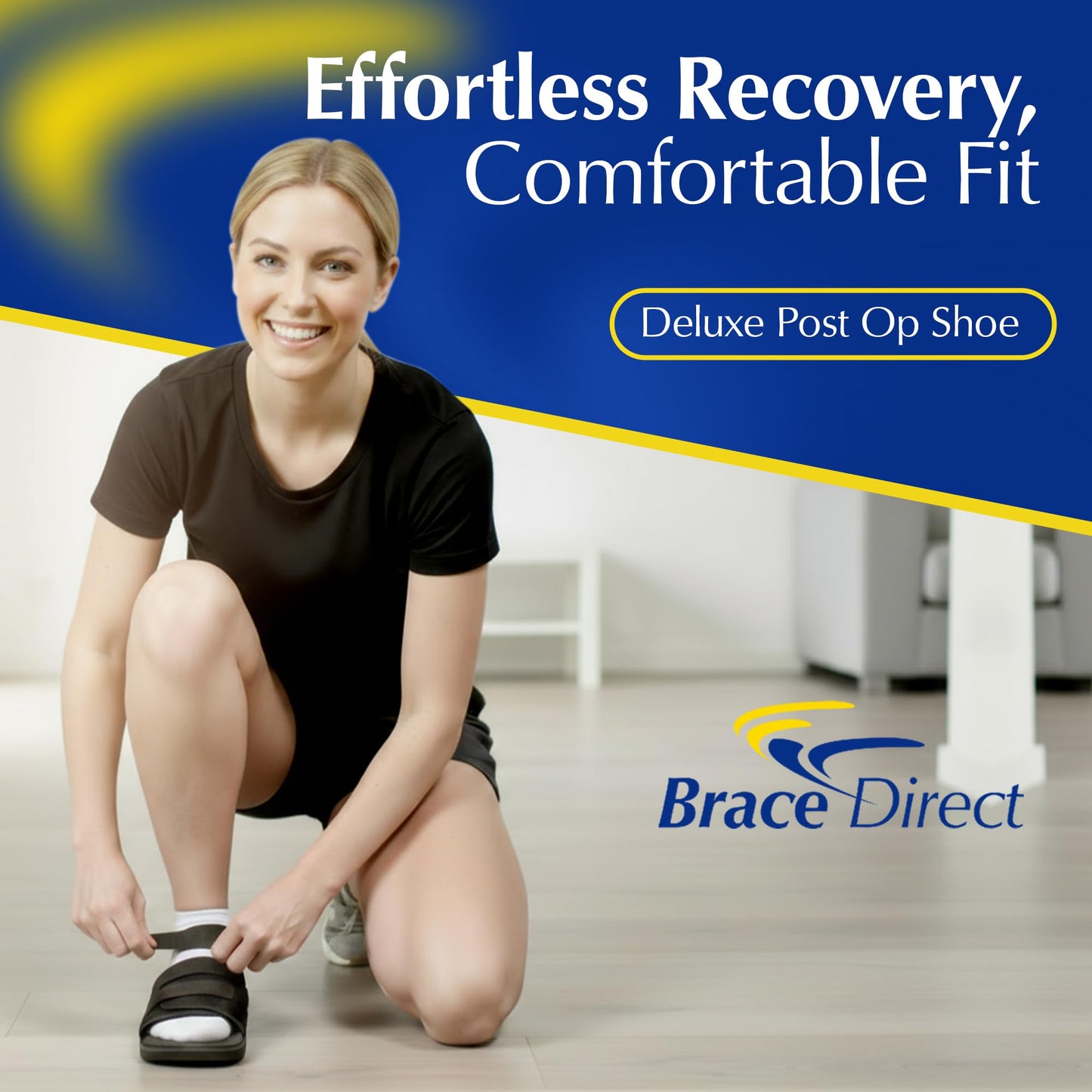Brace Align Deluxe Post Op Shoe - Adjustable Medical Support for Broken Toes, Foot Injuries, Fractures, Bunions and Surgical Recovery L3260 - Size S (Men’s US 7.5-9 / Women’s US 8.5-10)