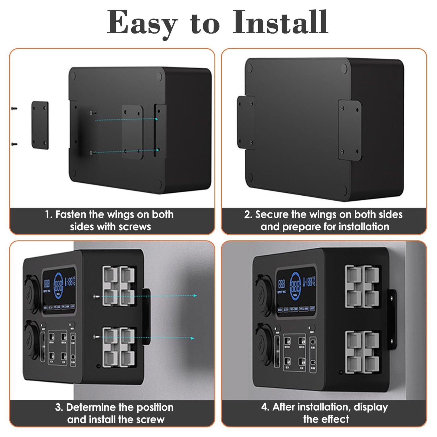 DC12V Mini Power Box, All in one Solution USB Charger with 4 Anderson Ports, 6 USB Ports and 2x12V Sockets Portable Power Distribution for Camper Van Motorhome