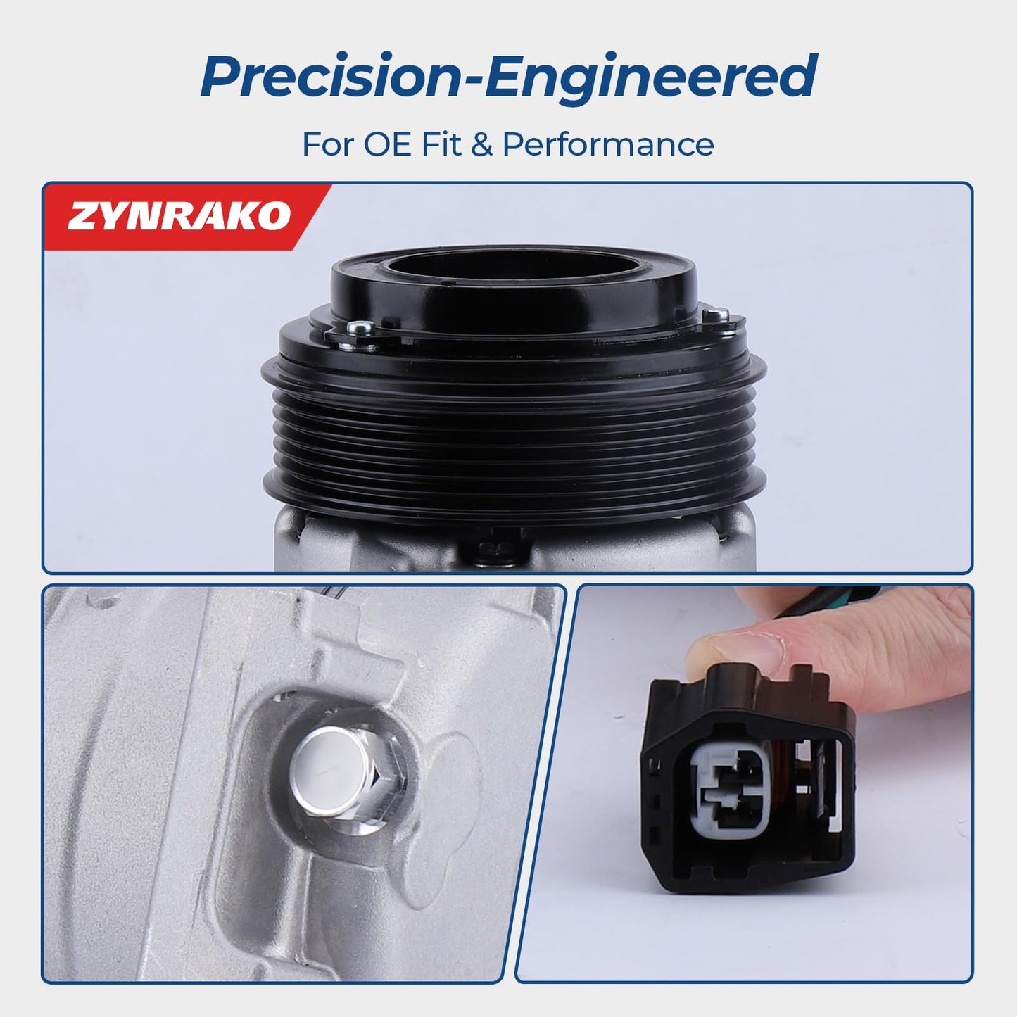 Zynrako A/C Compressor with Clutch Compatible with Buick Enclave 2008-2012, Chevy Traverse 2009-2012, GMC Acadia 2007-2012, Saturn Outlook 2007-2010, Replaces CO21625C