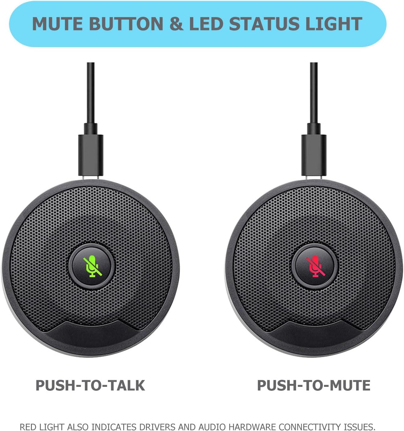 DricRoda (UM10) USB Microphone for PC, Computer Microphones, Omnidirectional Condenser Mic with Noise Cancelling