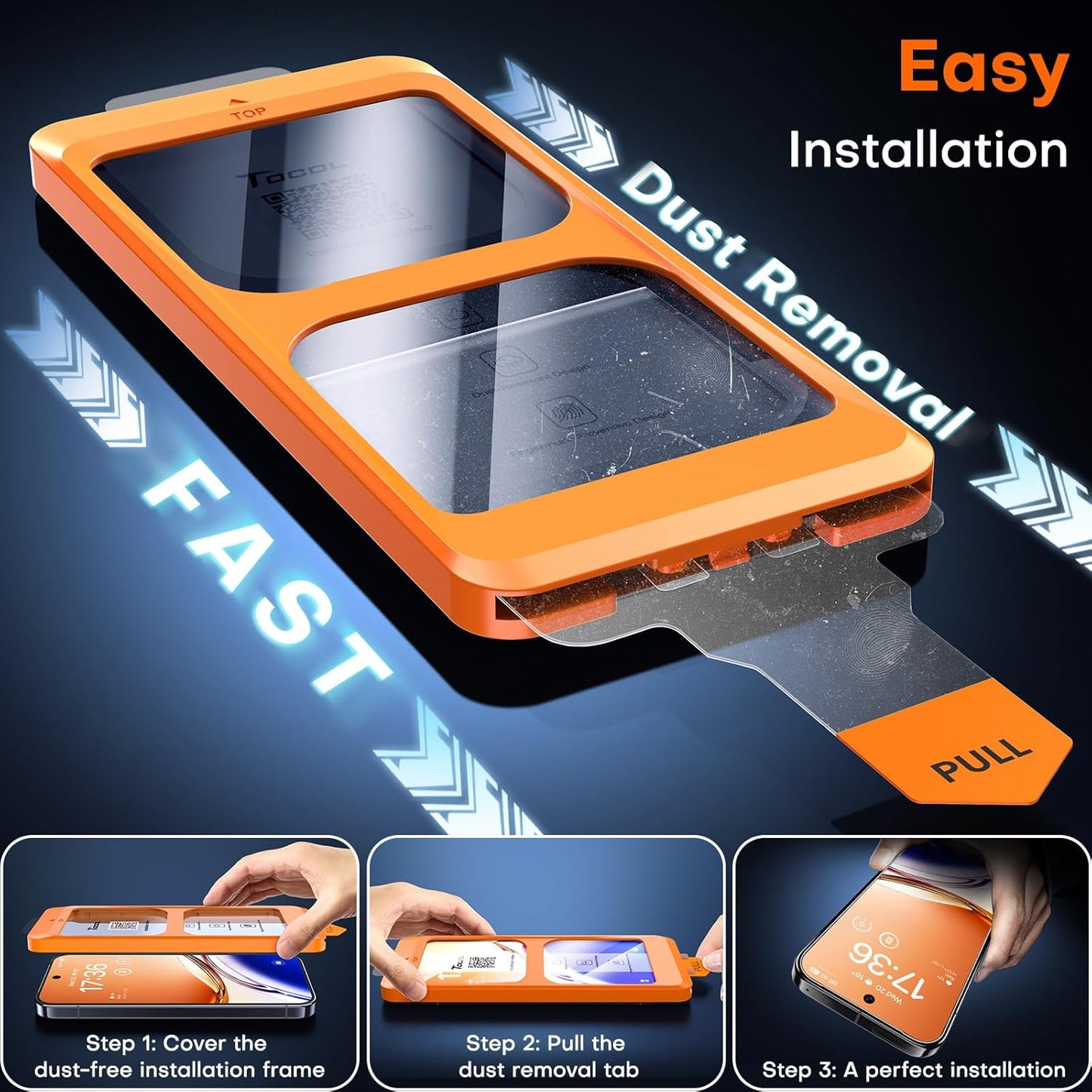 10 10 6.3 9H 2 Pack TOCOL for Pixel Pro Screen Protector/Pixel Screen Protector Hardness Military Grade Shatterproof HD