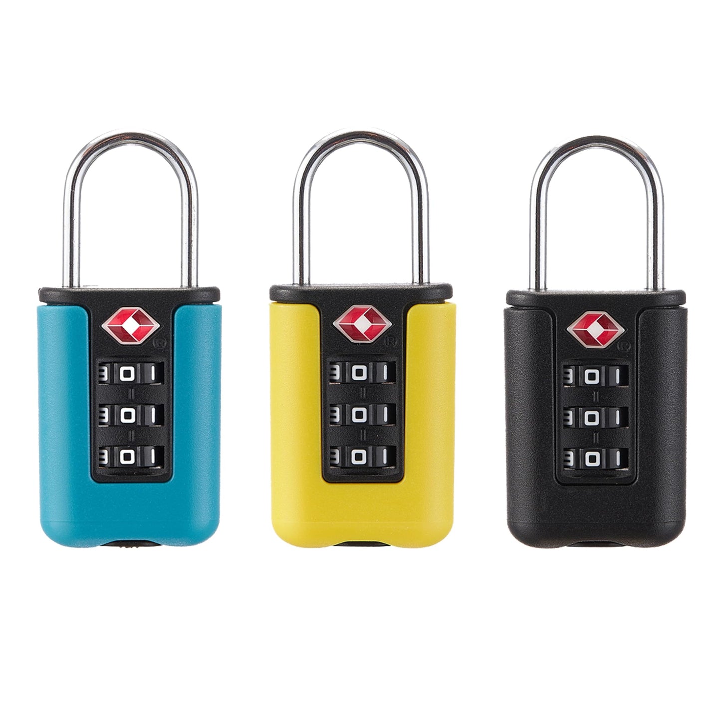 TSA007 Padlock Luggage Travel Lock and 3 Digits Self-Setting A Variety of Different Combinations Luggage Bag Travel Security Code Lock Three Colors
