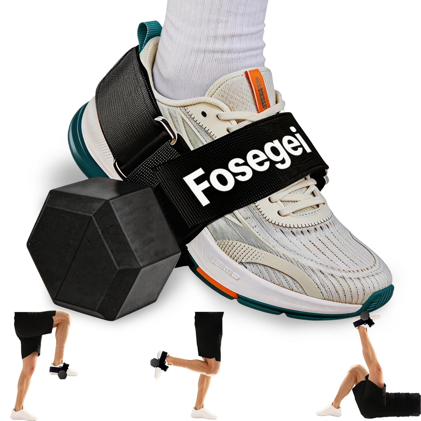 Dumbbell Foot Attachment, Tibialis Trainer, Adjustable Ankle Weights, Leg Workouts at Home for Hip Flexors, Ankle Straps for Weight Lifting, Shin Splint, Hamstring Curls, Leg extensions
