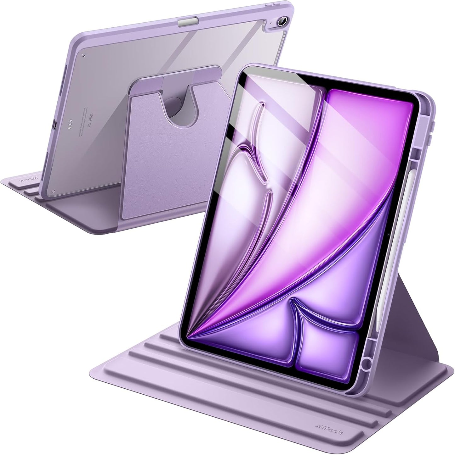 JETech 13-Inch M4/M3/M2 (2026/2025/2024) 360 Rotating Case for iPad Air with Pencil Holder, Degree Rotation Protective