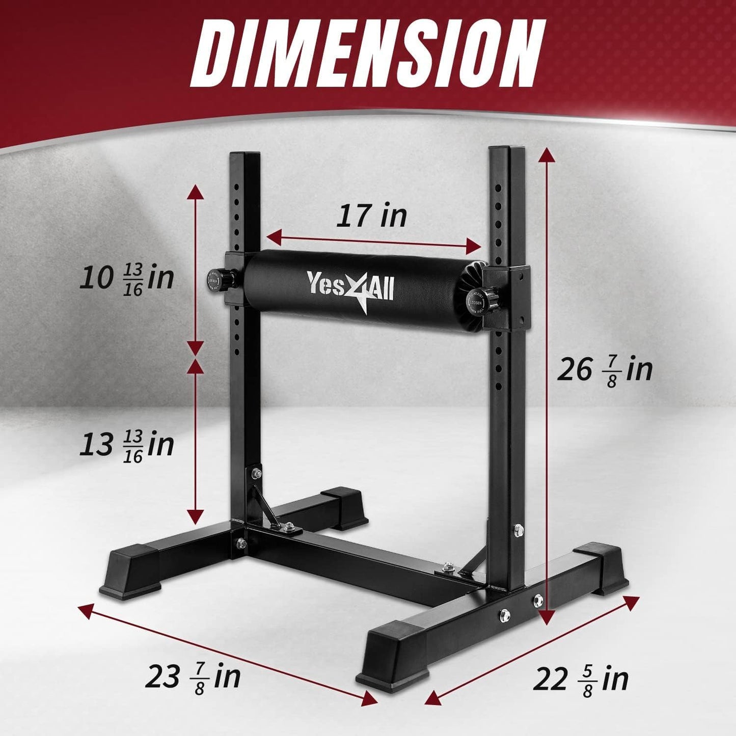 Yes4All Bulgarian Split Squat Stand, Single Leg Squat Roller, Single Squat Stand for Squats, Leg Lunges, Bodyweight Training