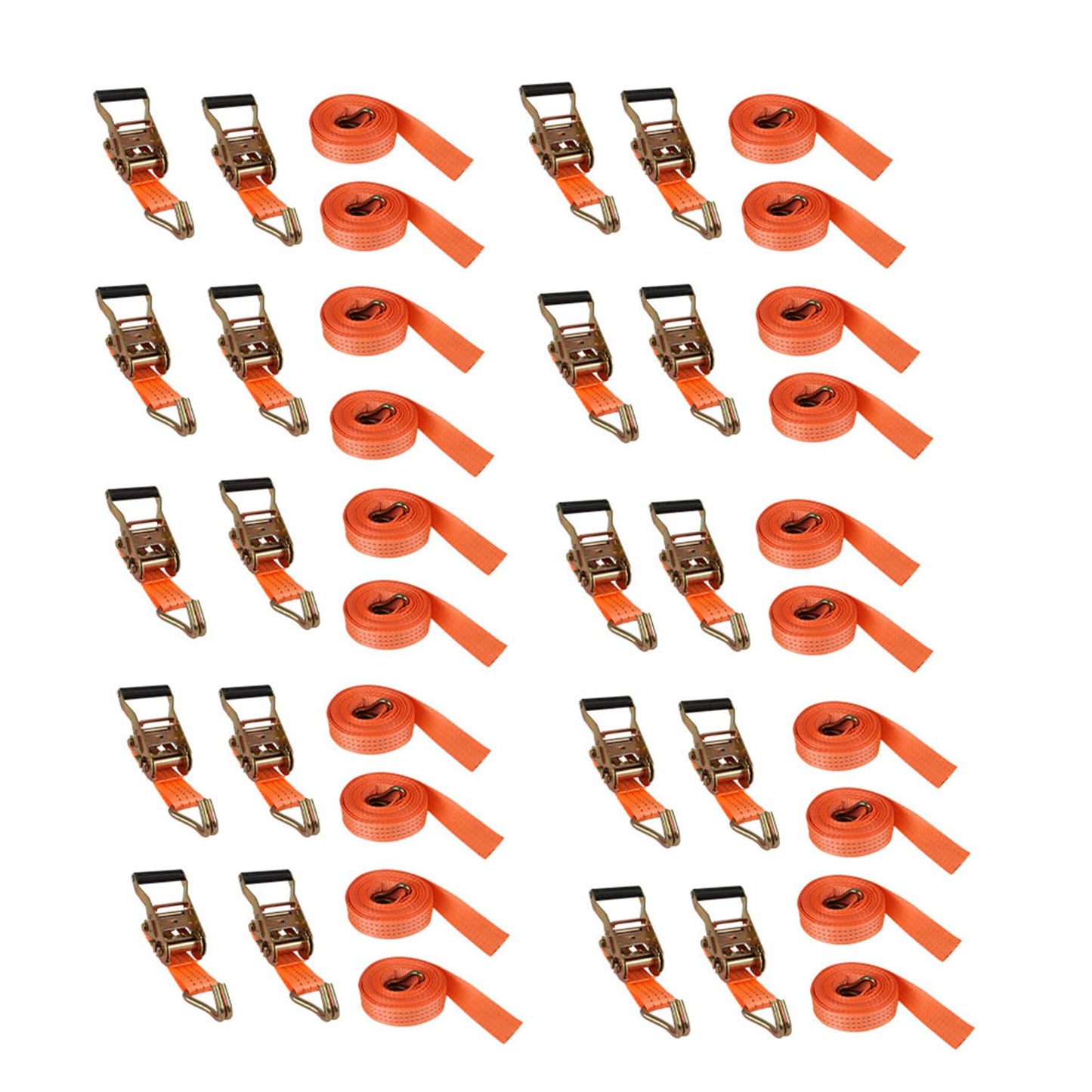 kimllier 20 Pack Ratchet Straps 1.5 Inches x 15 Feet 4000Lbs J Hook Heavy Duty Tie Downs