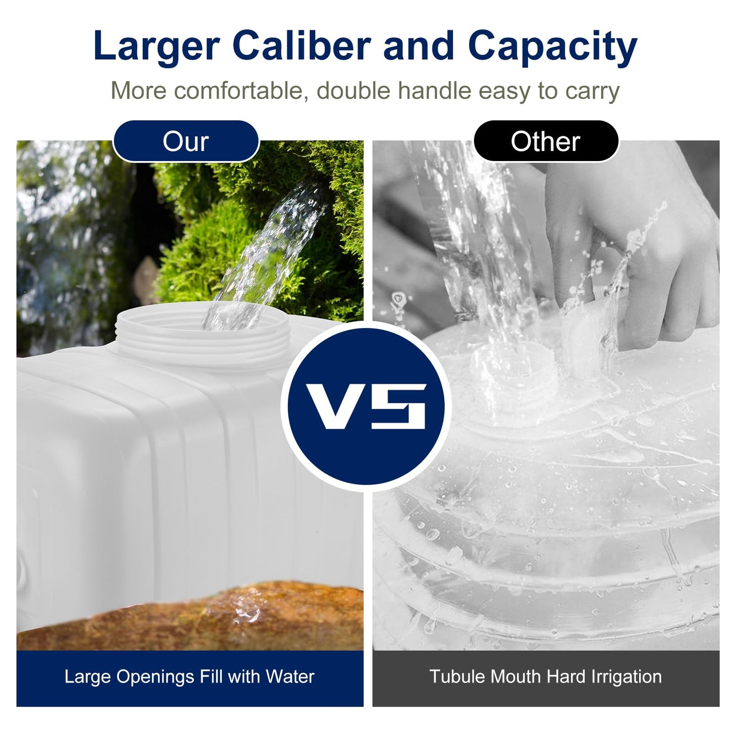 13.2 Gallon Water Tank with Faucet, Water Storage Container for Camping, Portable First Aid Water Storage for Outdoor Hiking, RV, Autonomous Driving Tour, 23.6 x 13 x 13.7in