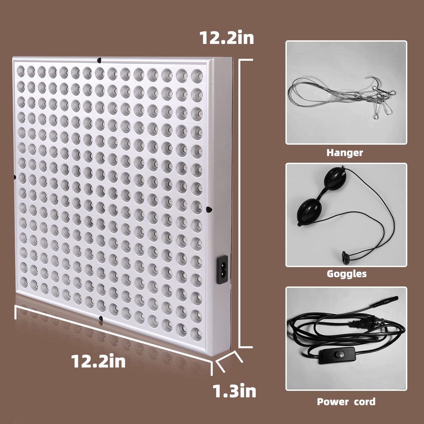 LED-Red-Light-Therapy-Device - 45W LED Panel Deep 660nm and Near-Infrared 850nm Light Combo for Skin Beauty, Pain Relief of Muscles and Joints