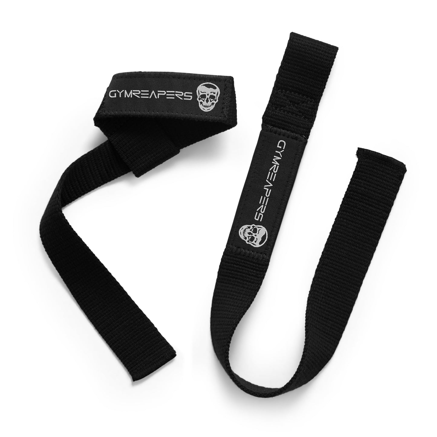 Lifting Wrist Straps For Weightlifting, Bodybuilding, Powerlifting, Strength Training, & Deadlifts - Padded Neoprene with 18" cotton (Black - No Padding)