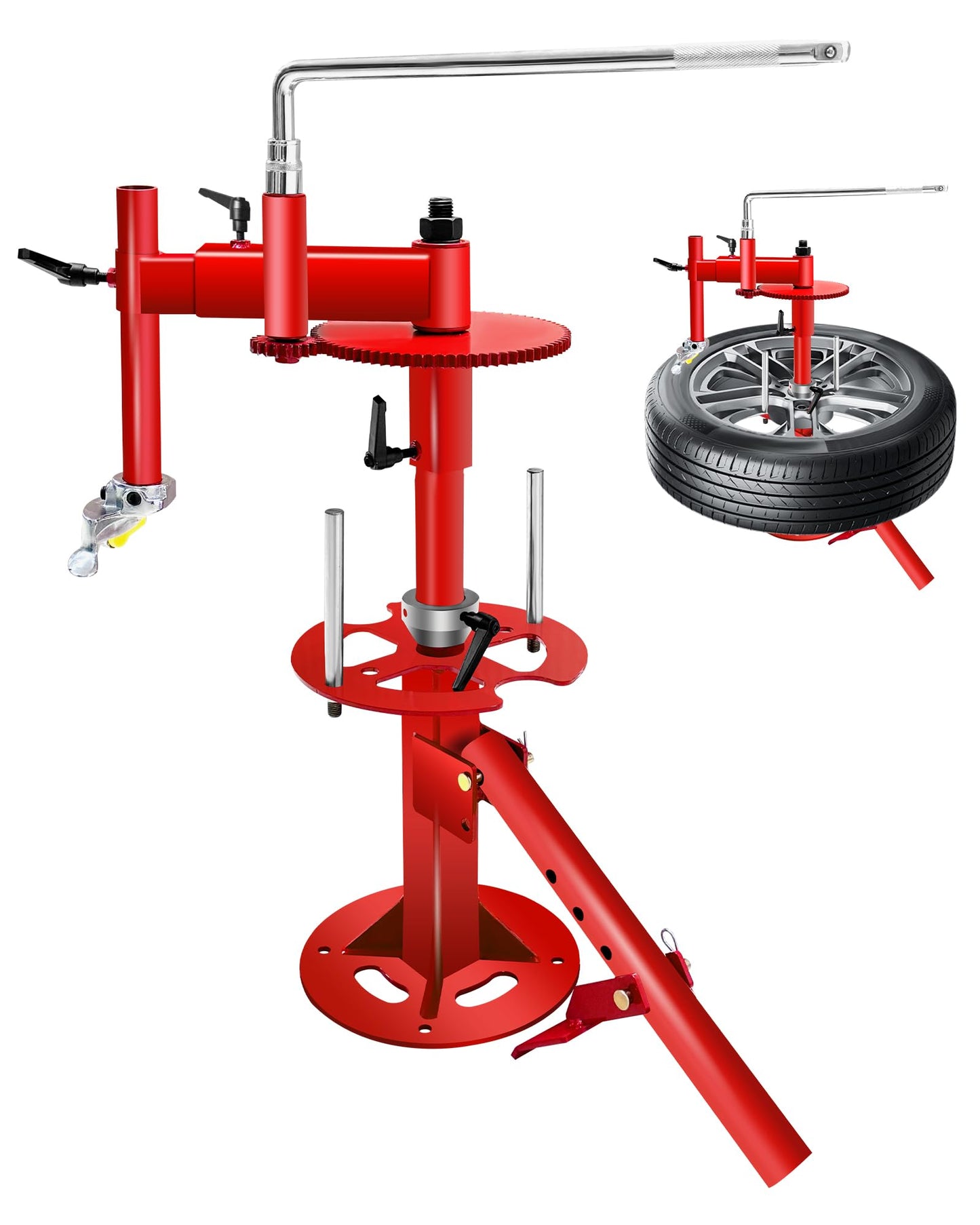 CGENWDCH Upgraded Tire Changer Machine with Gear Transmission System, 16''-21'' Tire Change, Fit for Car/Truck/Trailer/SUV/RV with 16" and Larger Wheels, Not Suitable for Motorcycles, Bicycles
