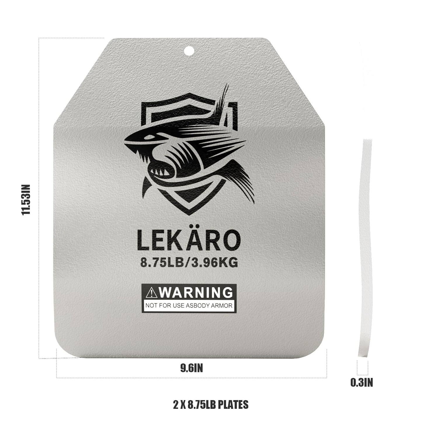 8.75 lb Curved Weighted Vest Plates for Men and Women - 1 Pair Ergonomic Contoured Steel Plates - High-Density Build for Weighted Vests, CrossFit, Hero WOD and Rucking