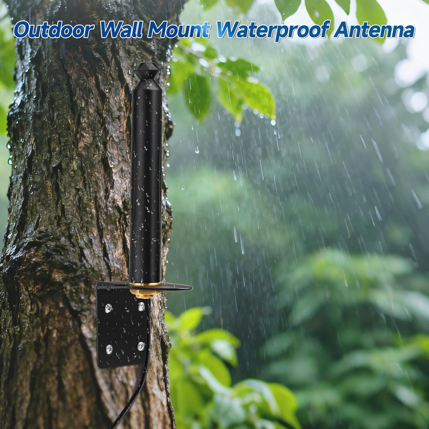 Superbat 10dBi 4G 10ft High Gain LTE Outdoor Antenna Waterproof Wall Mount Omni-Directional Cellular Antenna with SMA