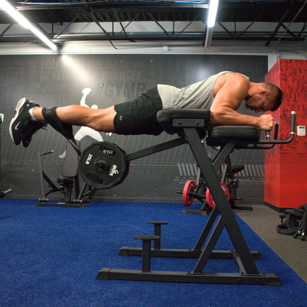 Gronk Fitness Reverse Hyperextension Machine | Plate Loaded Machine | Target Your Lower Back, Glutes and Hamstrings | Made of 11 Gauge Steel