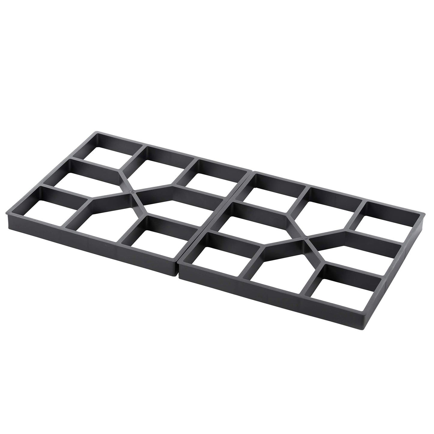 2 Pack Decorative Pavement Mold Cement Form Stamp Walkway Maker Patio Stepping Stone Pavers Reusable Pathway Mould