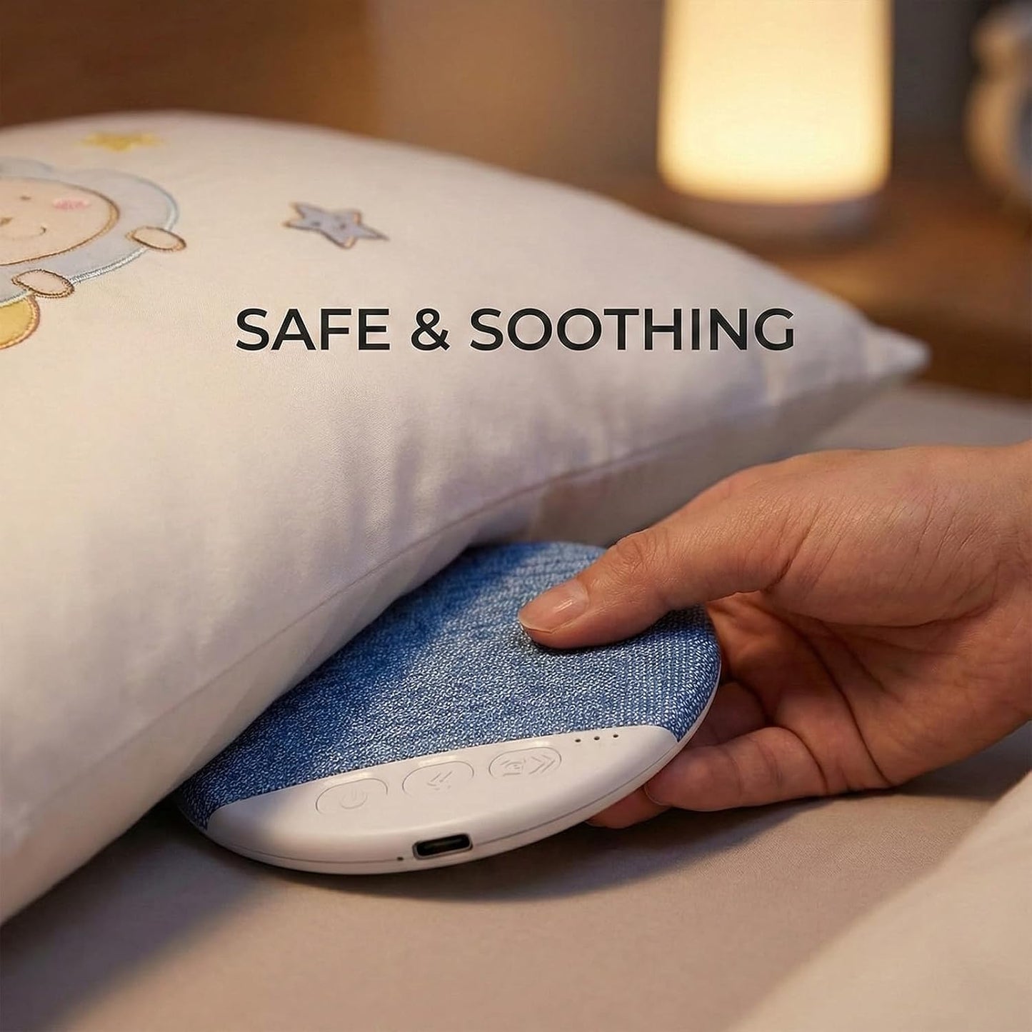 Madicrio Ultra-Thin Wireless Sleep Pillow Speaker with White Noise Timer, Personal Under Pillow Bluetooth Speaker