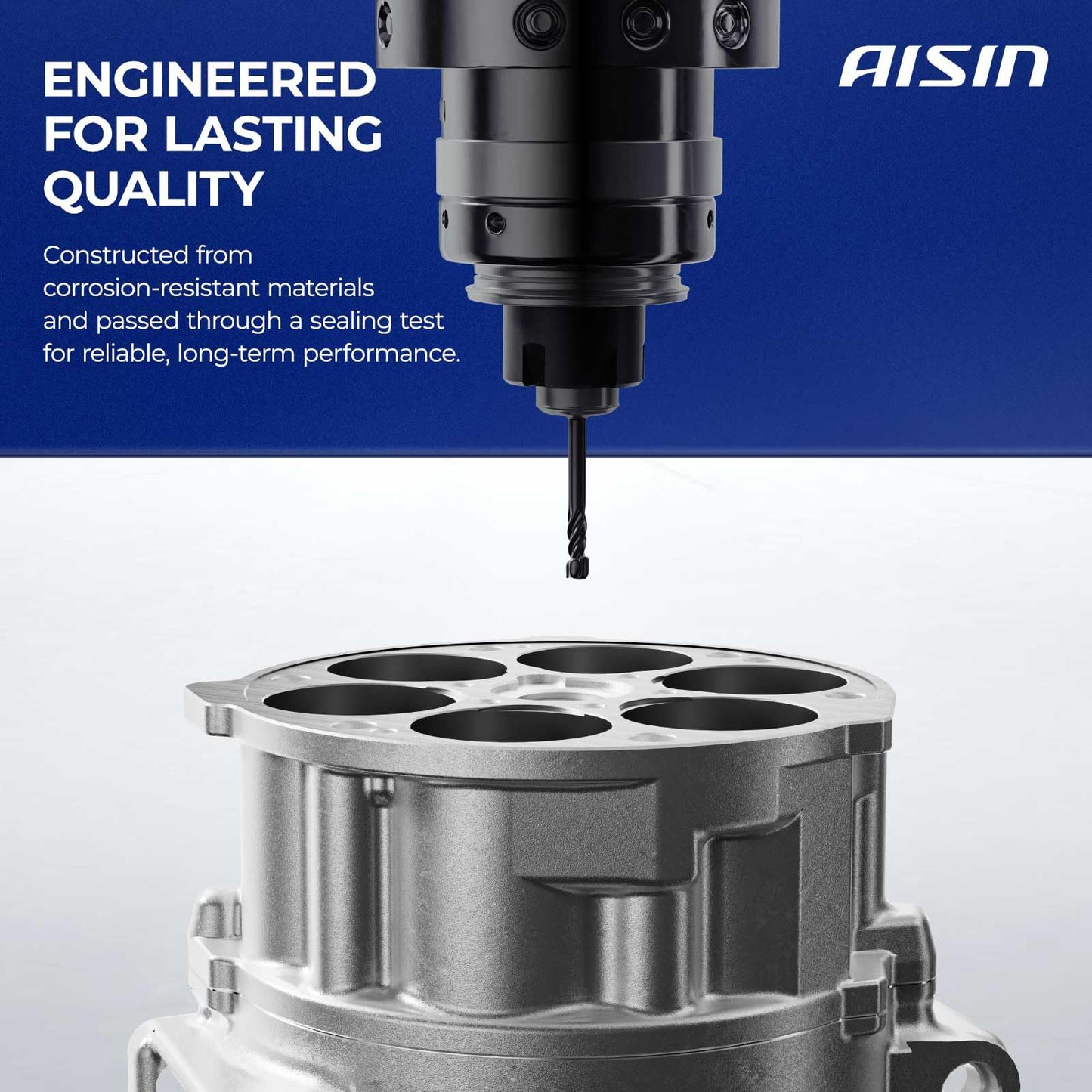 AISIN AFTERMARKET ACCGM-00637 Air Conditioner AC Compressor - Compatible with Chevrolet Corvette 2014-2019 6.2L - with 6-Pulley Groove, with Clutch