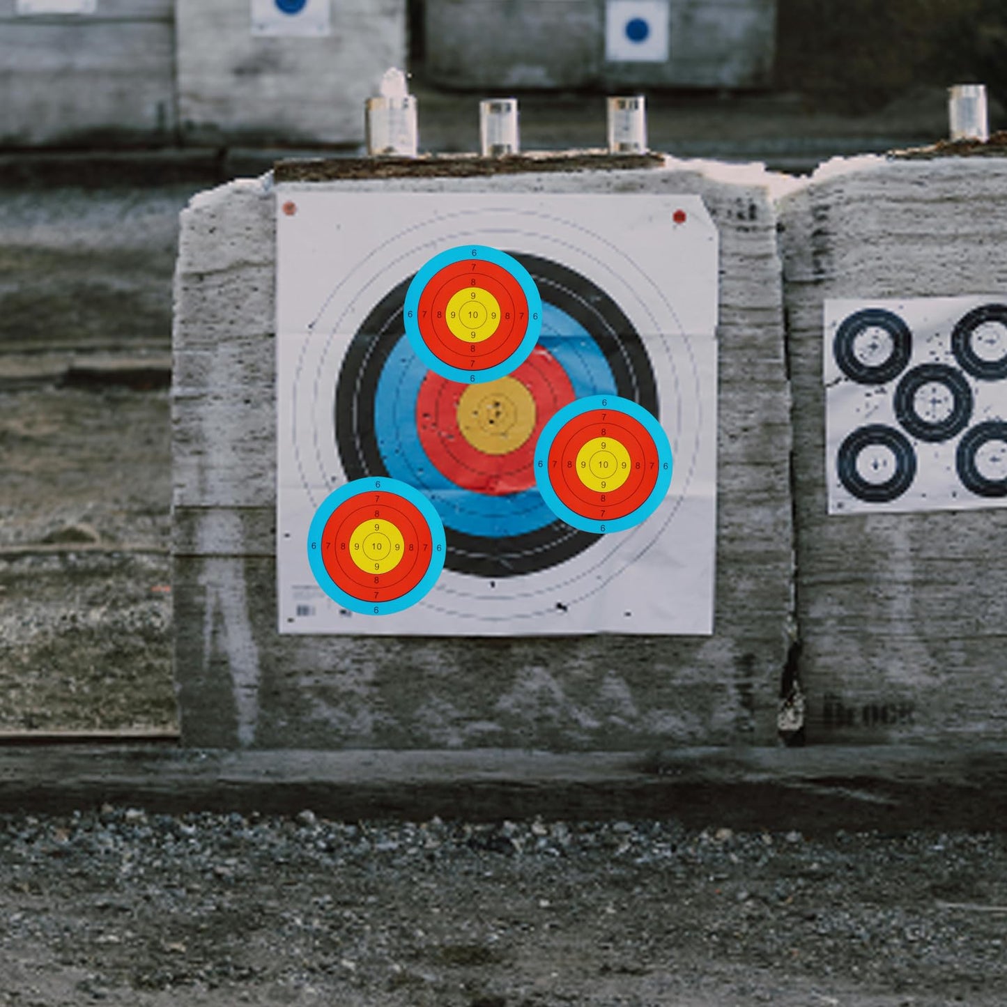 SPG 3 Inch Archery Target Stickers - Self-Adhesive Shooting Target Paper Portable Target for Shooting Range Indoor Outdoor Archery Shooting Practice