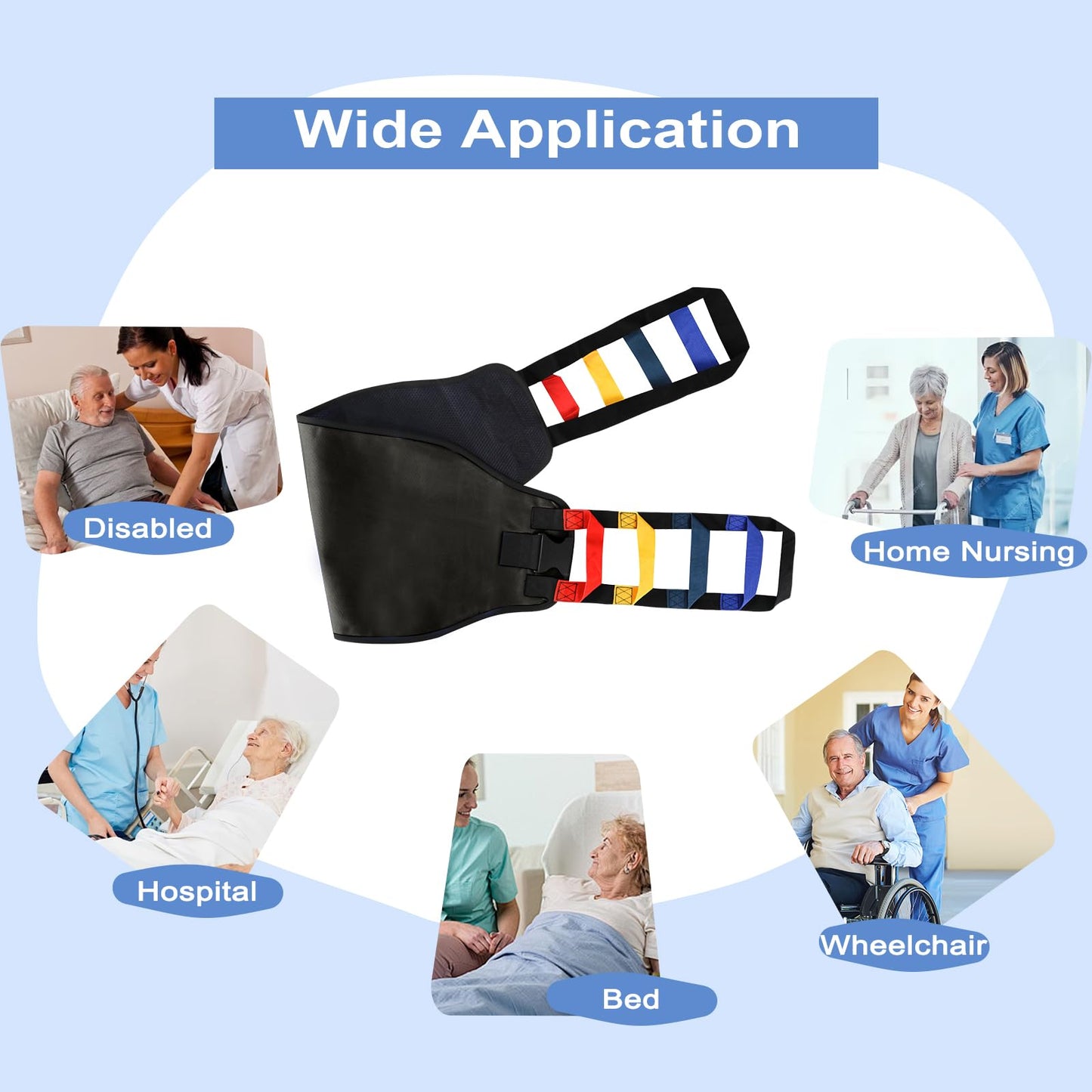 Transfer Sling, Transfer Belt for Elderly, Gait Belts for Seniors, Heavy Duty Patient Lift Belt, Mobility Standing and Lifting Aid for Disabled, Elderly, Injured- Safely Move from Bed and Wheelchair