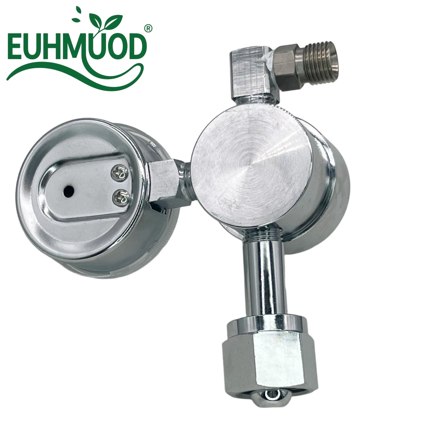 EUHMUOD M1-540-P M1 Series Preset Pressure Gauge Regulator, 3000 PSI, CGA540 Nut/Nipple, Compatible with High Flow for Oxygen Tanks Use