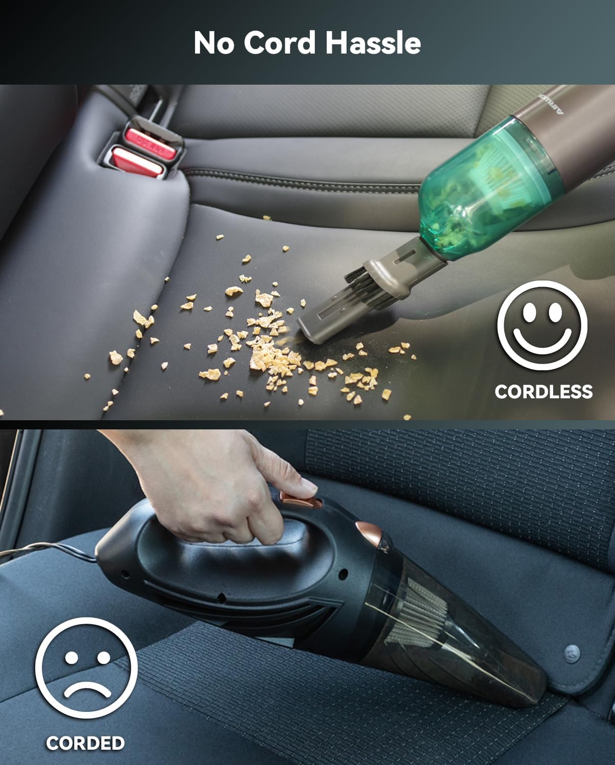 Skiennix Cordless Handheld Vacuum - 13000Pa High Power with Brushless Motor & Blower Accessories | Home & Car Use