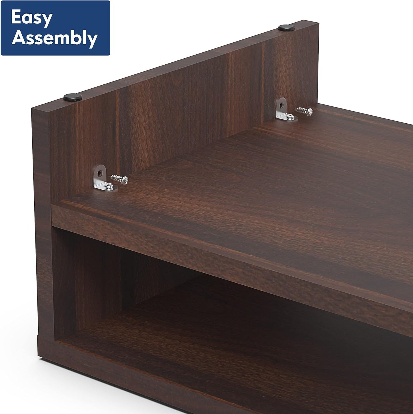 2 FITUEYES Monitor Stand - Tier Computer Monitor Riser Shelf, Wood Desktop Stand for Laptop Computer Screen, Desk