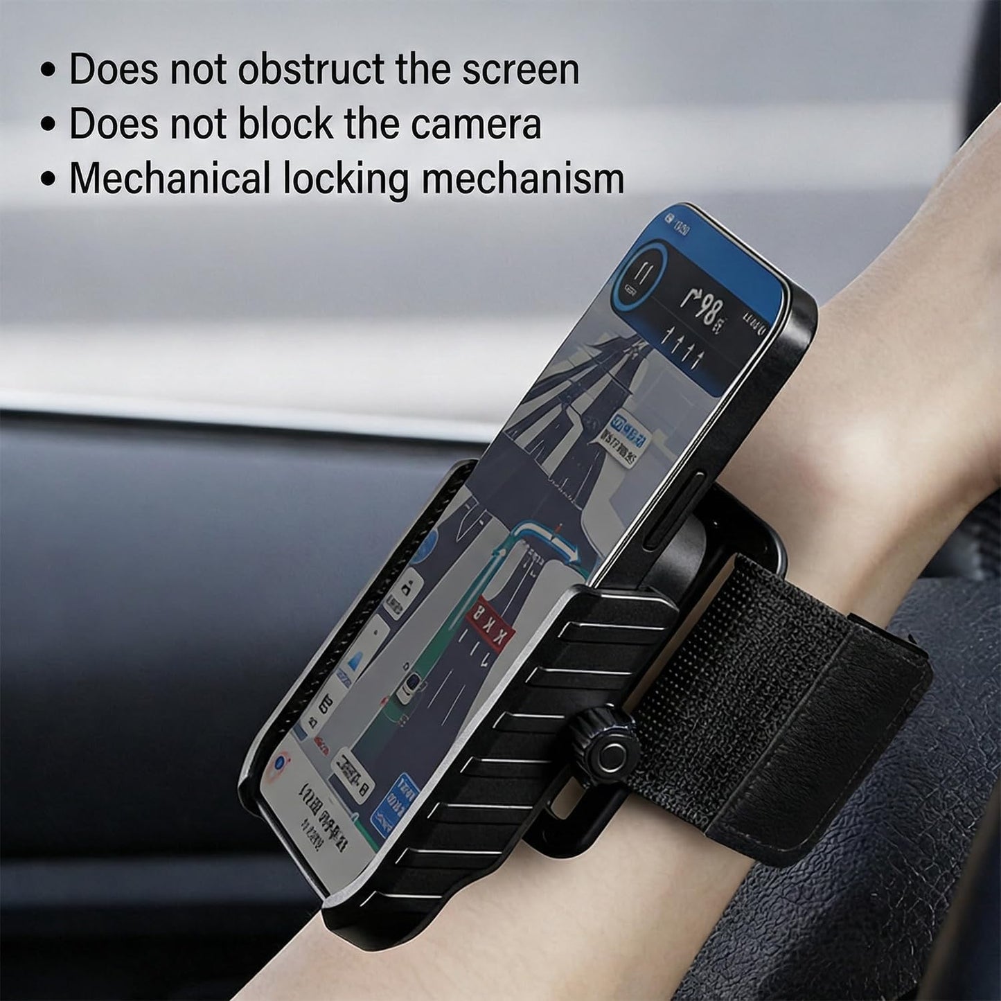 BOROLA 2-in-1 360 4.7-7.2 Wrist & Arm Phone Holder, Rotatable Universal Sports Phone Mount for Running Cycling Gym.