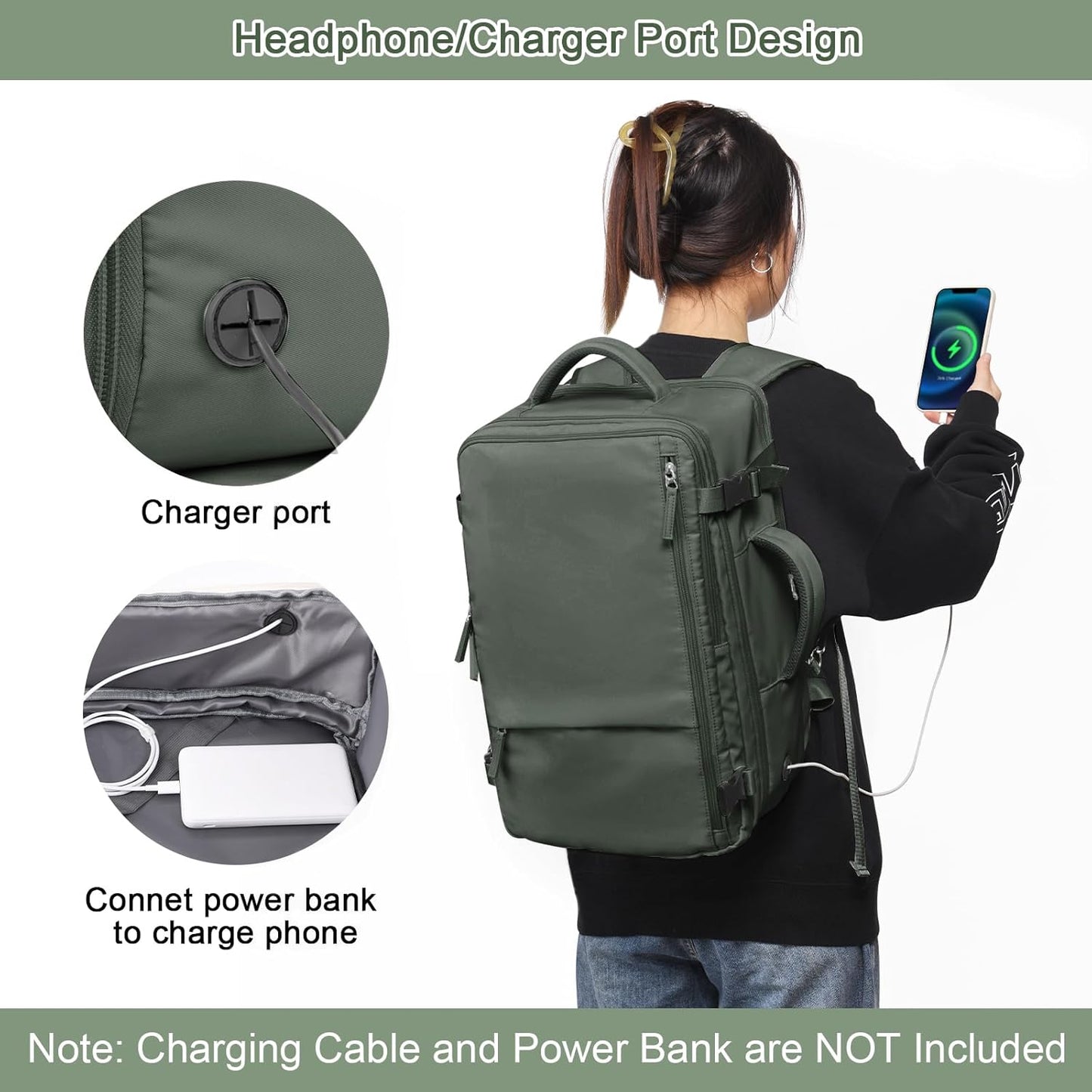 Backpack 17 Inch Backpack Sinaliy Large Expandable Travel for Men and Women, Laptop, Waterproof, Casual, College