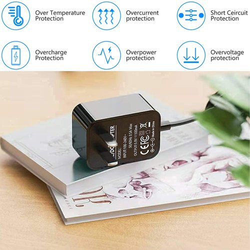 19V Charger for Eufy RoboVac 11 11S 12 15C 25C 30C 35C Series for Eufy HomeVac H30, Pure Clean & Coredy Robotic Vacuum Cleaner Model T2102 T2108 PUCRC15 PUCRC90 R300 R580 Power Supply Cord
