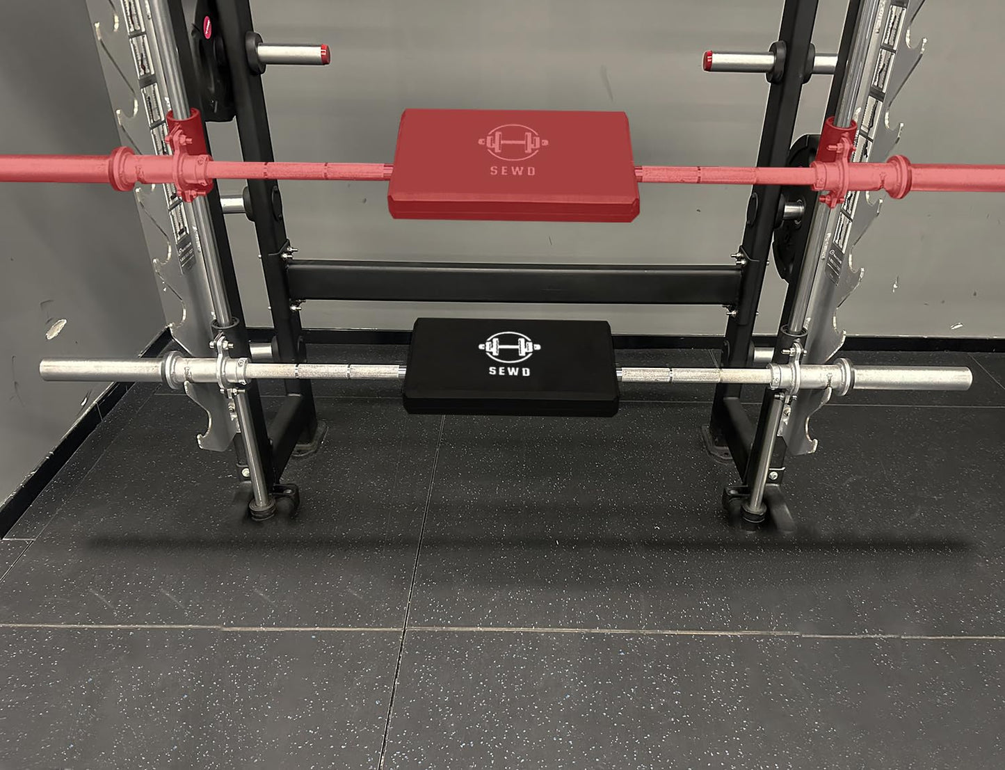 Turns Any Squat Rack into Hip Thrust Machine by SEWD – Hip Thrust Bench Back Pad Fits Olympic Barbell Bar – Multifunctional Workout Pad for Hip Thrust, Bench Press, Plank, Glute Bridge and Push Ups.