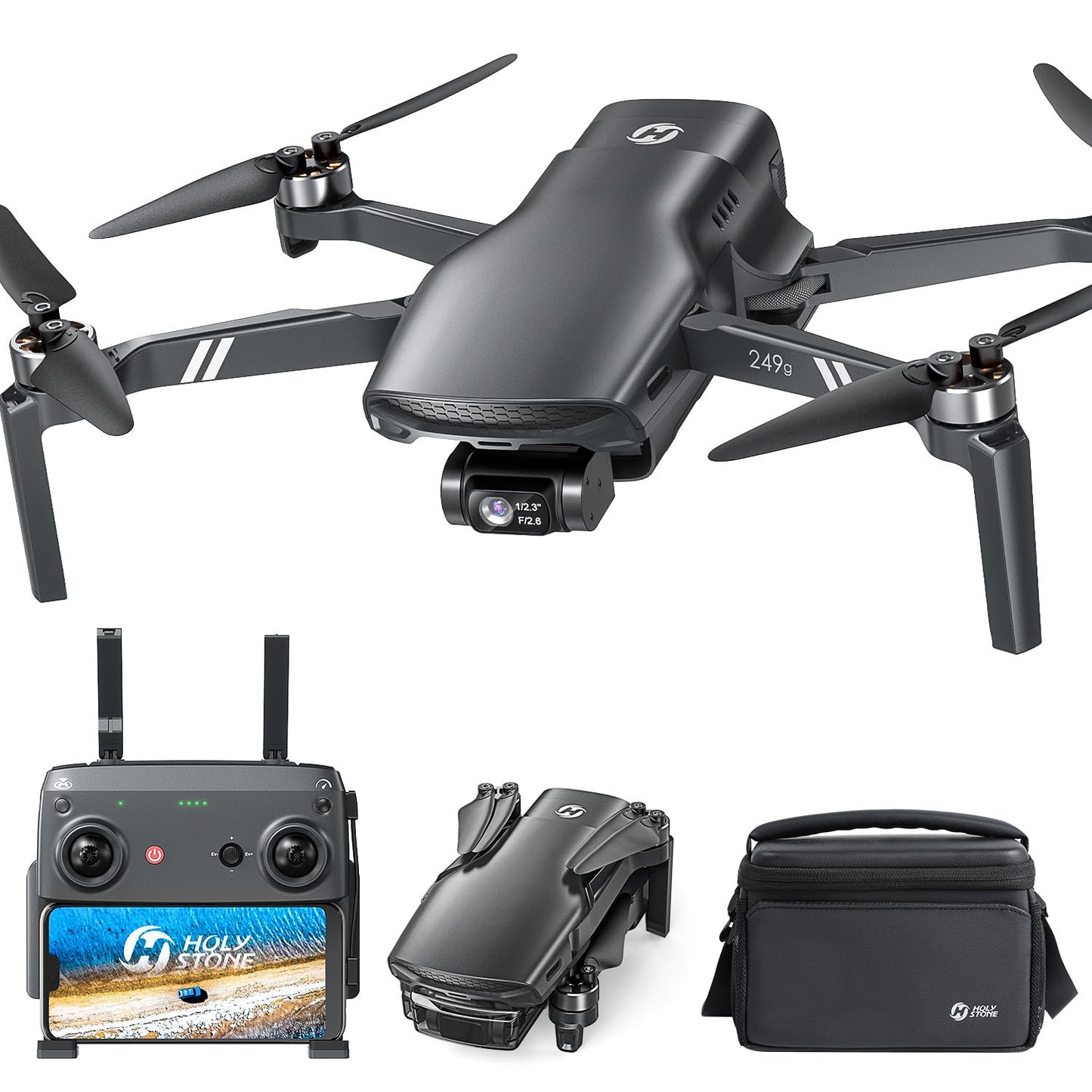Holy Stone HS900 Drone with Camera for Adults, 3-Axis Gimbal, 8K Photo, 4K/30FPS Video, 20000Ft Transmission, AI Follow Me, Smart Return, QuickShots, Beginner-Friendly