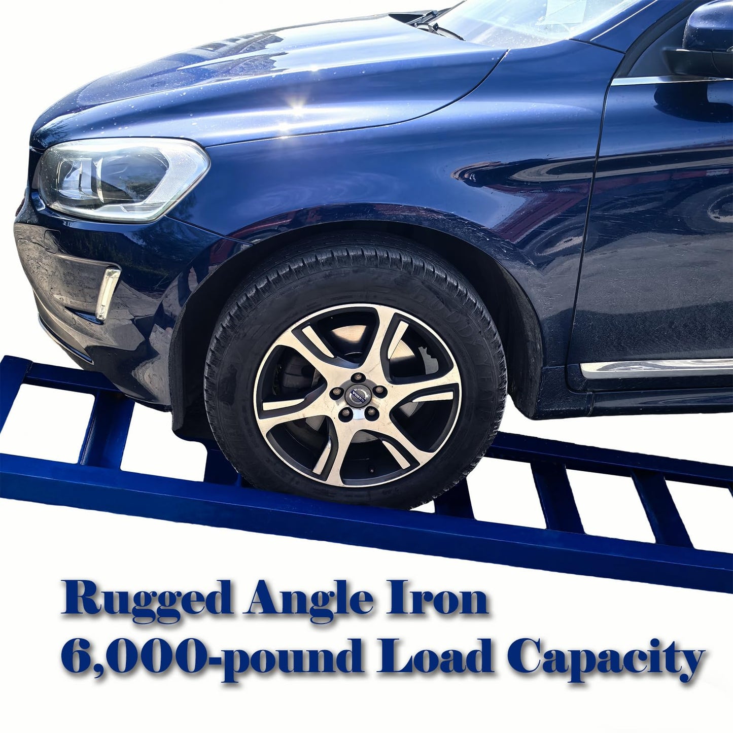48" x 12.5" Trailer Ramps, 6000Lbs Capacity, Universal Steel Loading Ramp for Motorcycle, Tractor, ATV/UTV, Trucks, Lawn Mower Heavy Duty Vehicle Ramp Pair（2-Pack, Blue