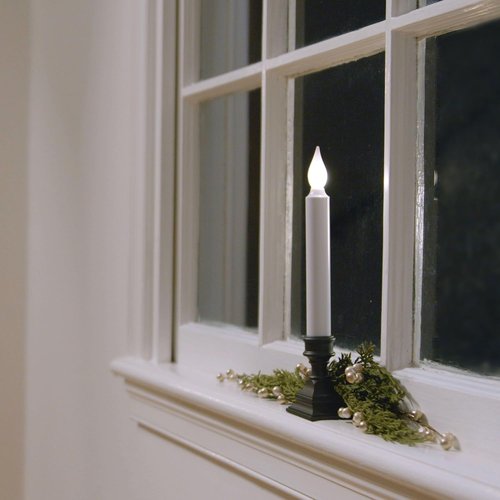 612 Vermont LED Window Candles - Battery Operated with Timer | Bright Hot Spot | Antique Bronze (Pack of 4)