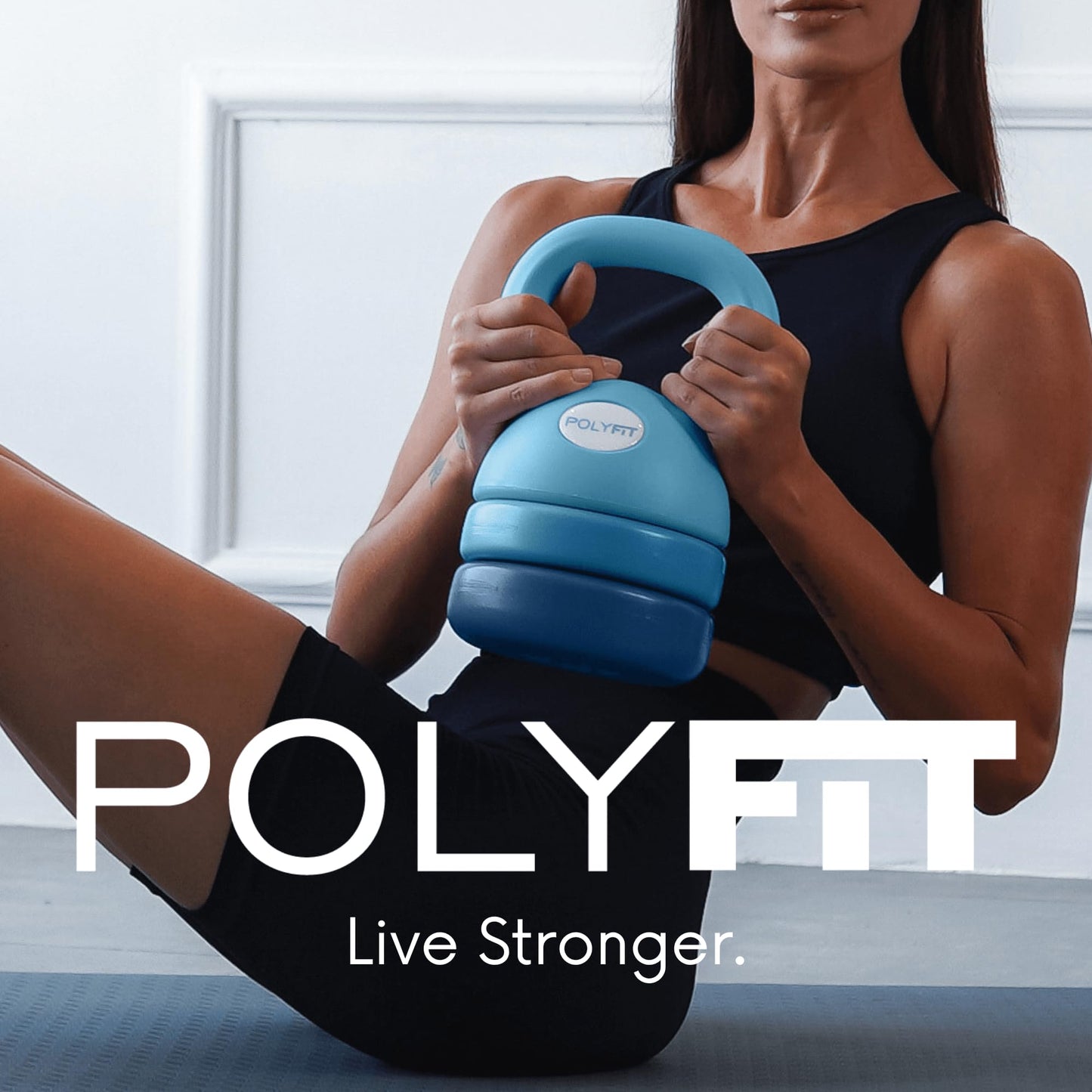 Polyfit Adjustable Kettlebell | 5 lb - 12 lb | Kettlebell Weights Set for Home Gym (TEAL)