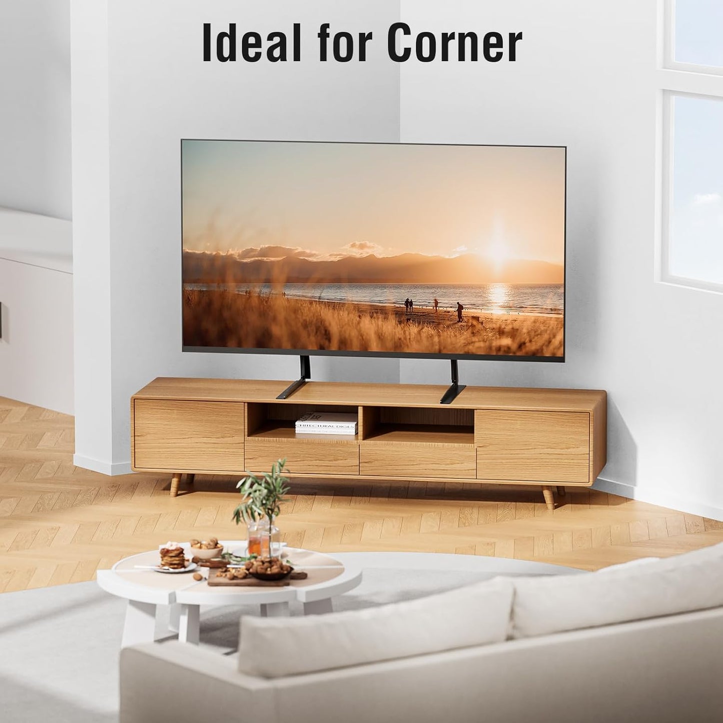 ELIVED 27 55 inch 88 lbs, 800x400mm, YD1014 Universal Table Top TV Stand for Most to LCD LED Plasma Flat Screen TVs, TV