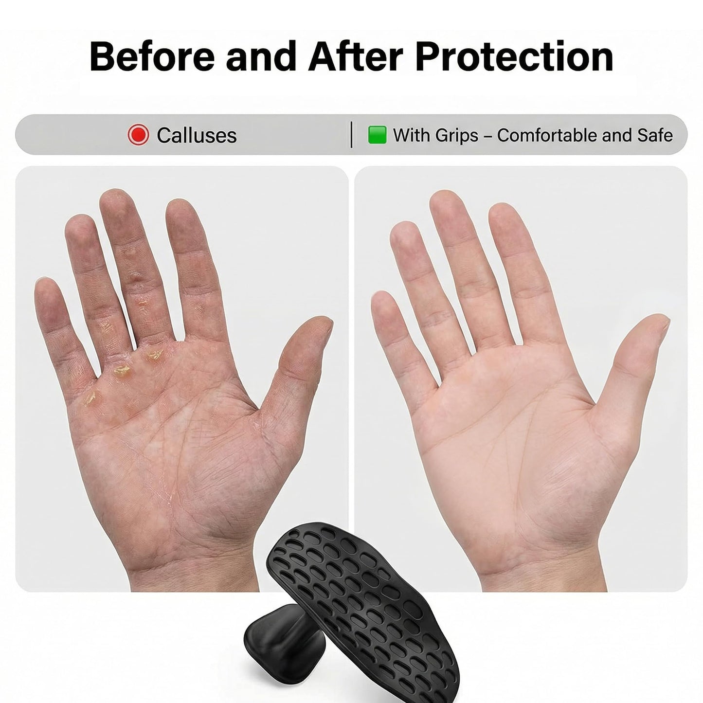 Li&Zhao Workout Grips - Anti-Slip Ergonomic Silicone Lifting Grips with Gym Grips Anti-Slip Technology, 4-Piece Gym Hand Protector for Weight Lifting, Pull-Ups, Gloves for Women and Men