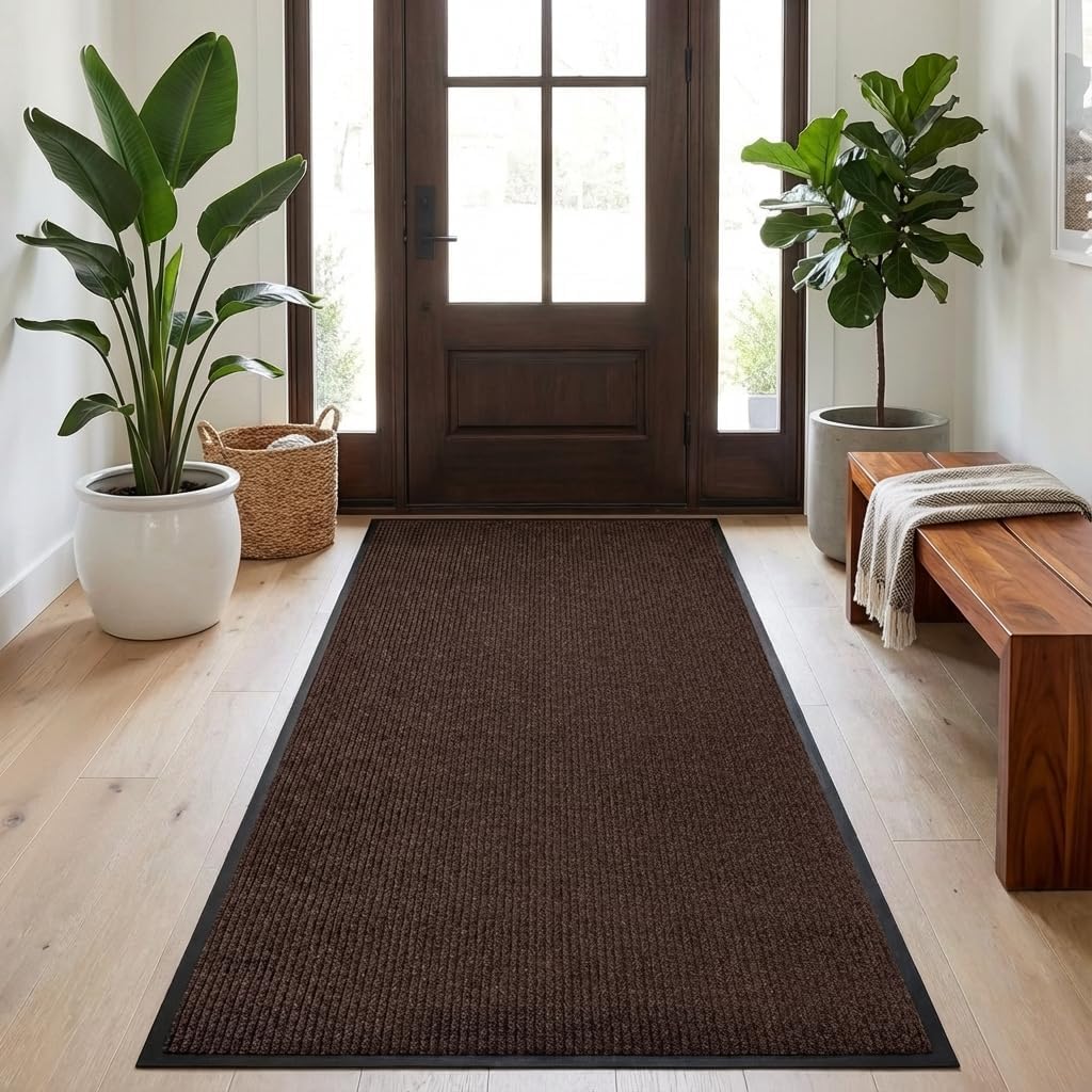 Traffic Guard | 3' X 4' Heavy-Duty Commercial Grade Door Mat - Non-Slip Rubber Backing, Brown