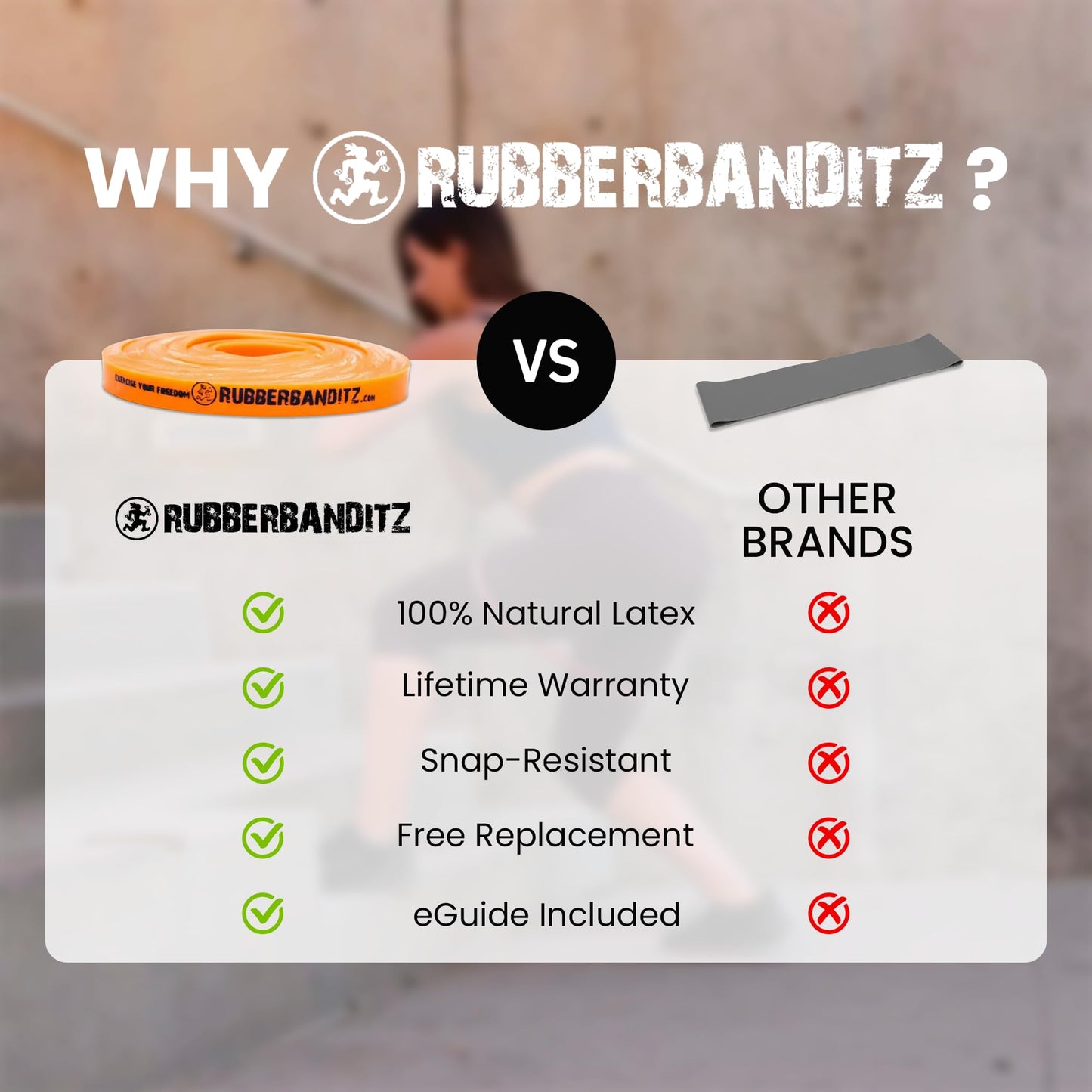 Rubberbanditz Extra Thick Booty Bands for Glutes & Legs, Mini Loop Engages HIPS, Thighs, Butt, Abs, Hip Resistance Bands for Working Out, Perfect Home Gym Equipment, Sizes 05-15 lbs - Pack of 1