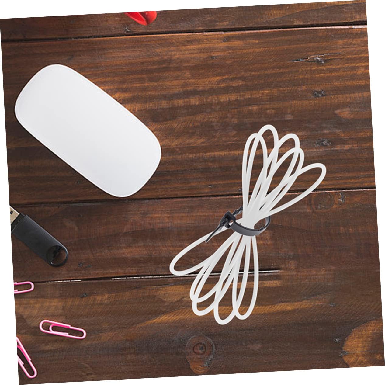12pcs Silicone Cable Organizers Headphone Cord Keepers USB Cable Winders for Desk Nightstand Office Tangle Management