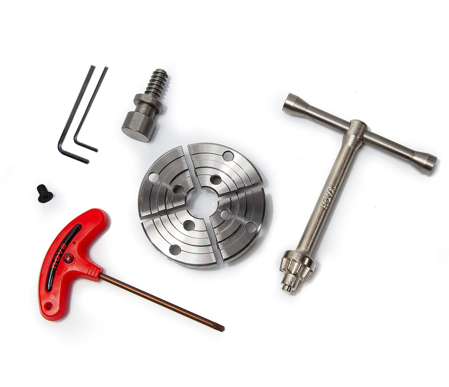 NOVA 48291 PREMIER PRO-TEK G3 Wood Lathe Chuck with 2" PRO-TEK Jaws, Woodworm screw, & Dlx. Storage Box, Direct Thread Version 1"x 8 TPI Only (Does Not Use Inserts)