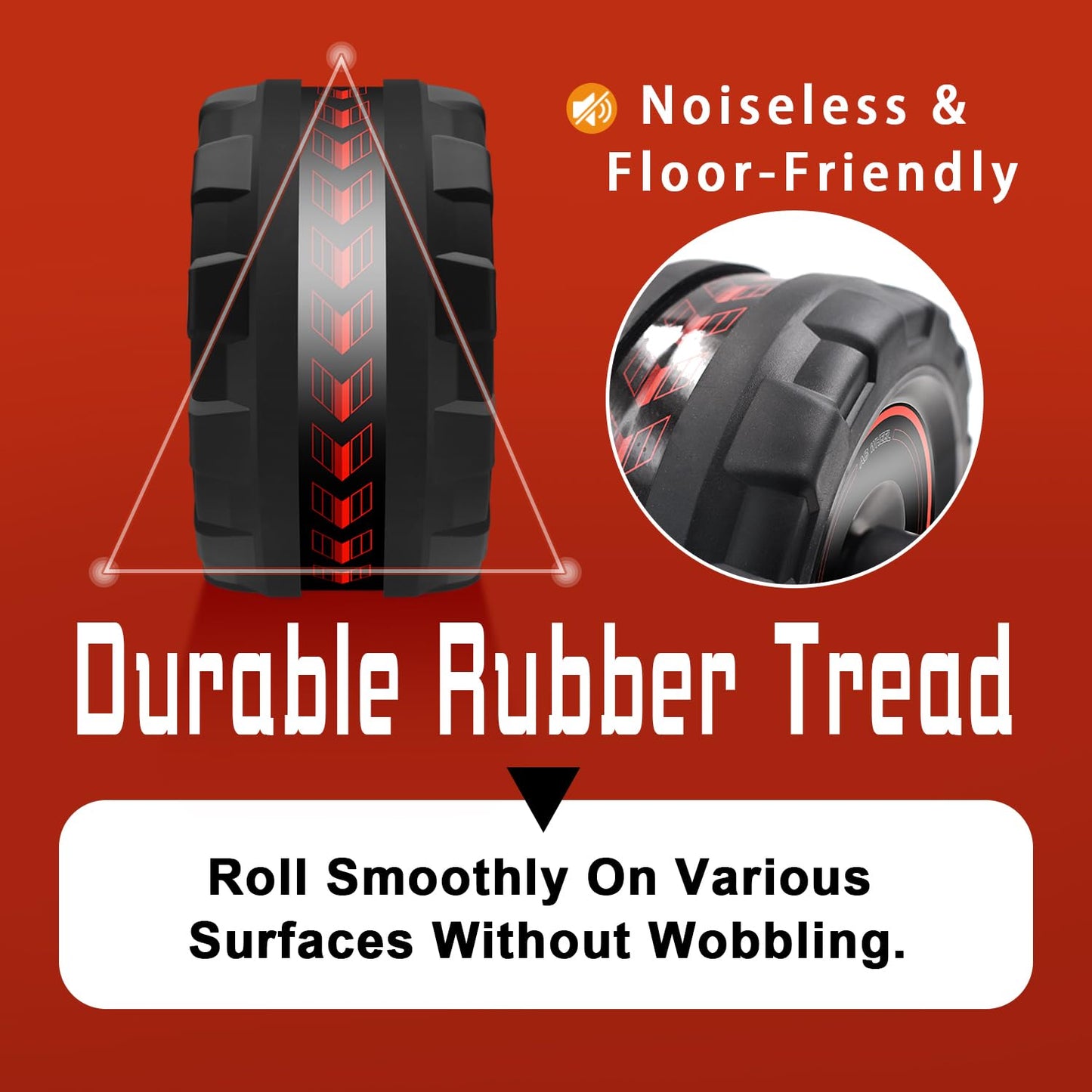 FEELCAT Ab Roller Wheel,Stable Wide Wheel For Beginner,Men,Women,Abs & Core Workout Equipment For Home Gym With Knee Pad,Abdominal Wheel For Full-Body Strength Training (Red wide wheel)