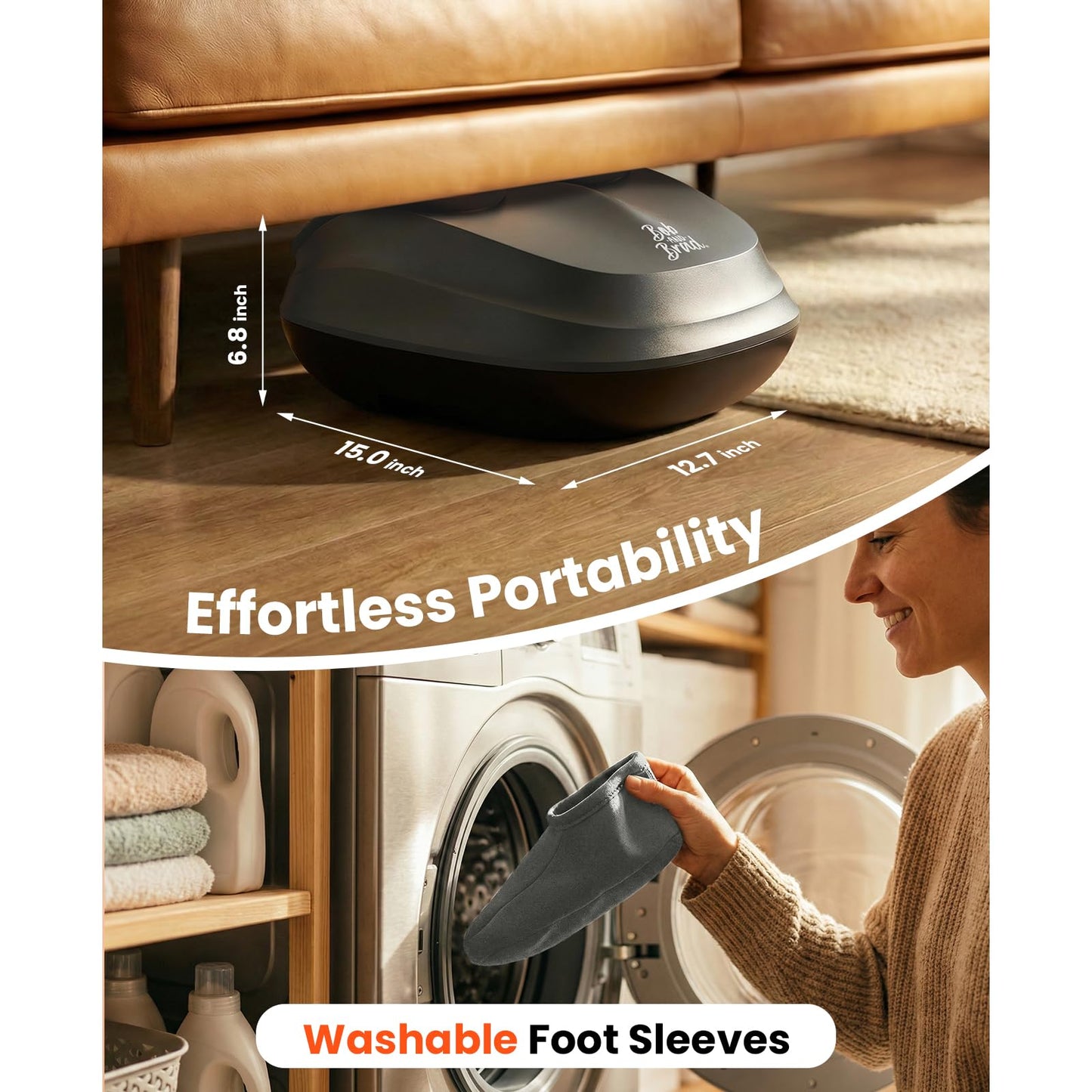 BOB AND BRAD Shiatsu Foot Massager with Heat and Remote, Deep Kneading Electric Feet Massager for Foot Fatigue, Fits US Size 12, Fathers Day Dad Gifts for Men Husband