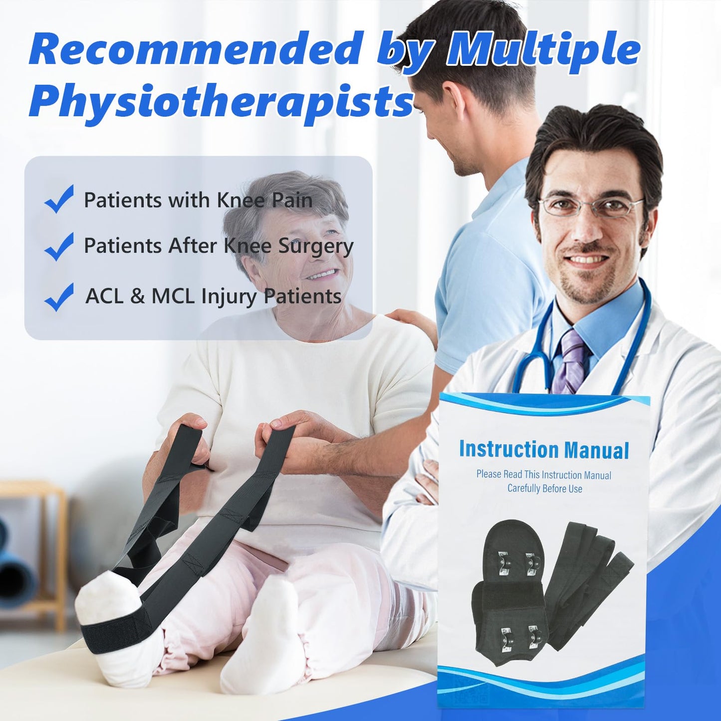JFMkaer Knee Replacement Recovery Aids After Surgery - Multifunctional Knee Glider Rehabilitation Equipment, Improve Mobility and Flexibility - Physical Therapy 2025 Design