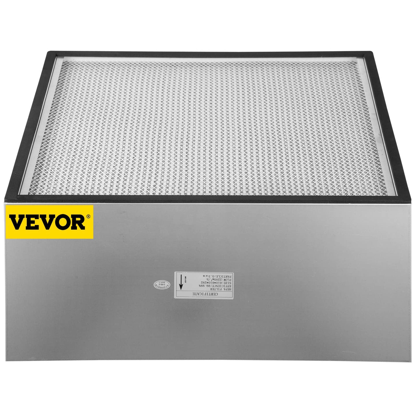 VEVOR Filter Replacement, 24'' x 24'' x 11.5'' AC Filter, HEPA Pleated Air Filter, Air Filter Replacement with Durable Galvanized Frame, 99.97% Standard Filter Compatible for HEPA Filter Novair 2000