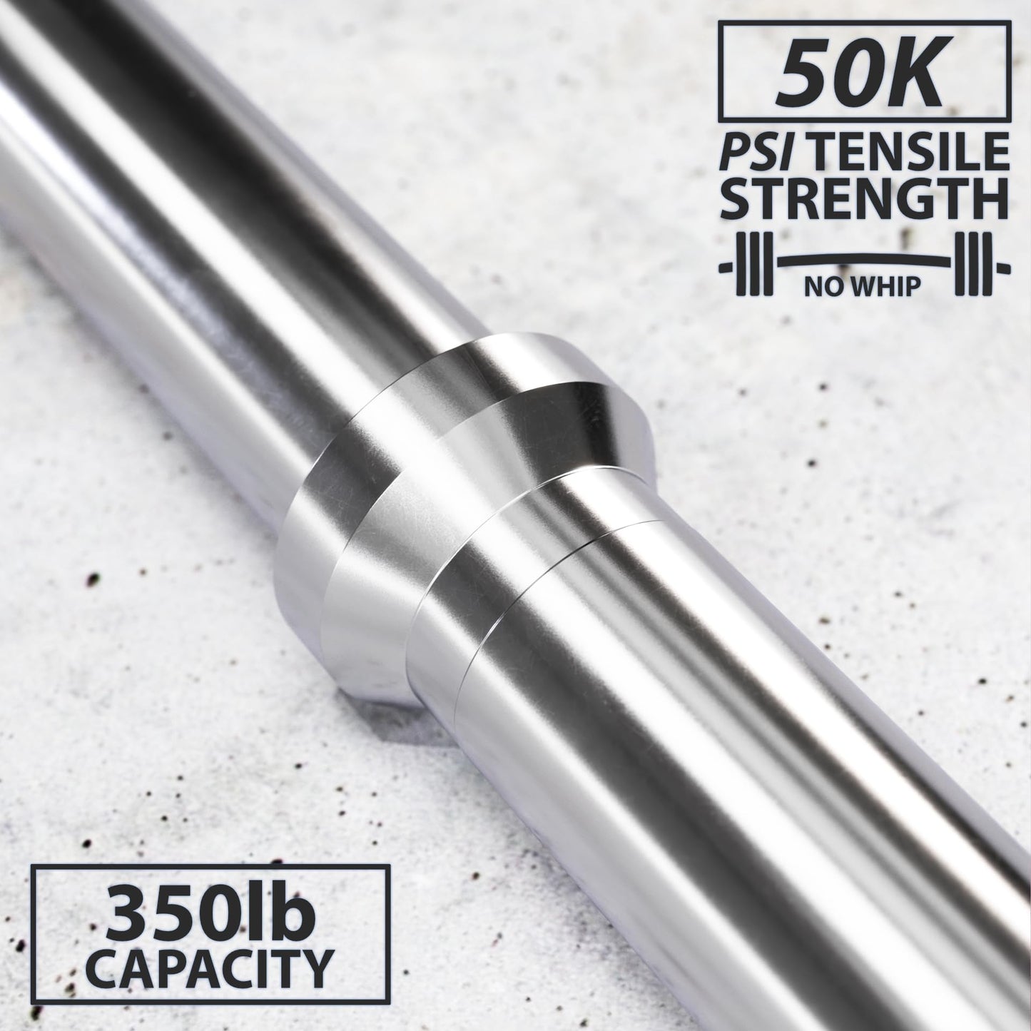Synergee 1" Olympic Barbell Standard Weightlifting Barbell. 7-foot Bar Weighing 8.5 KG/18.7LB. Compatible with 1”-Opening Plates.