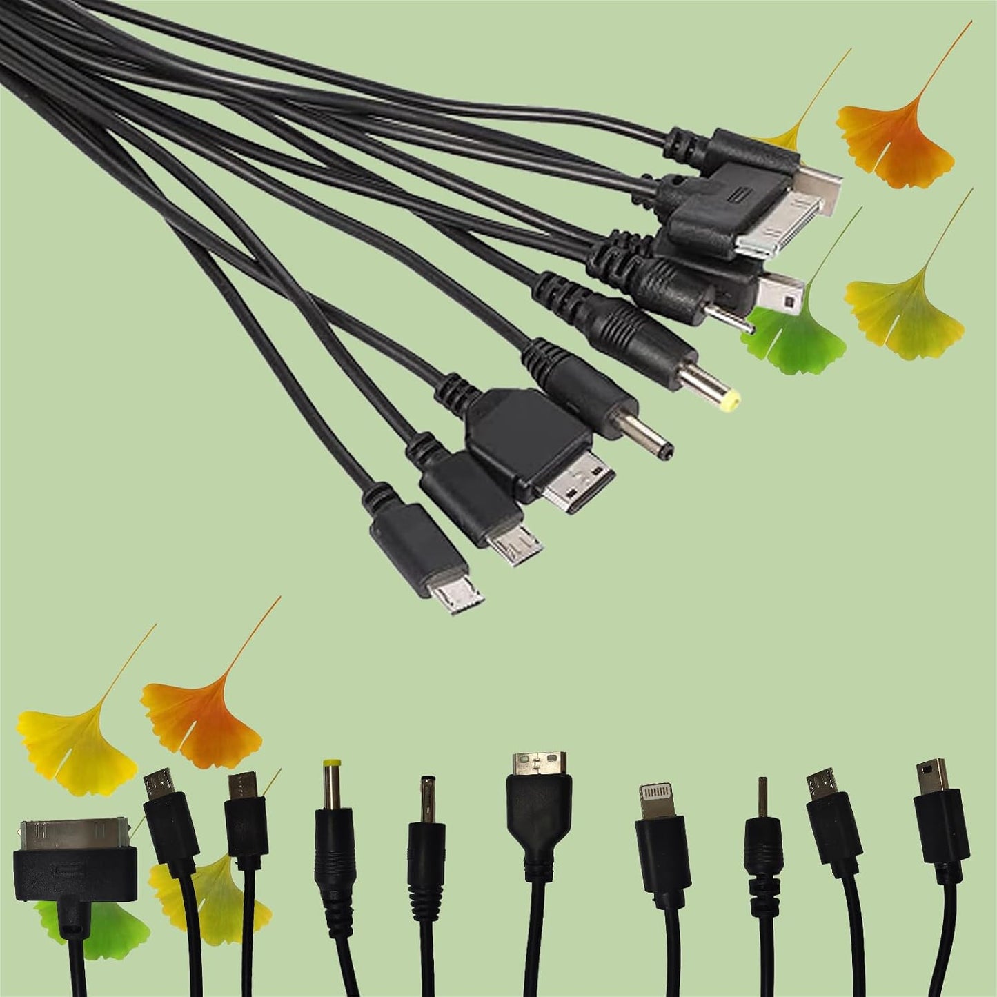 10 1 MP3 in Universal USB Cable, Multi Charging Cable Compatible with Multiple Cell Phones Bluetooth Earphone Speaker